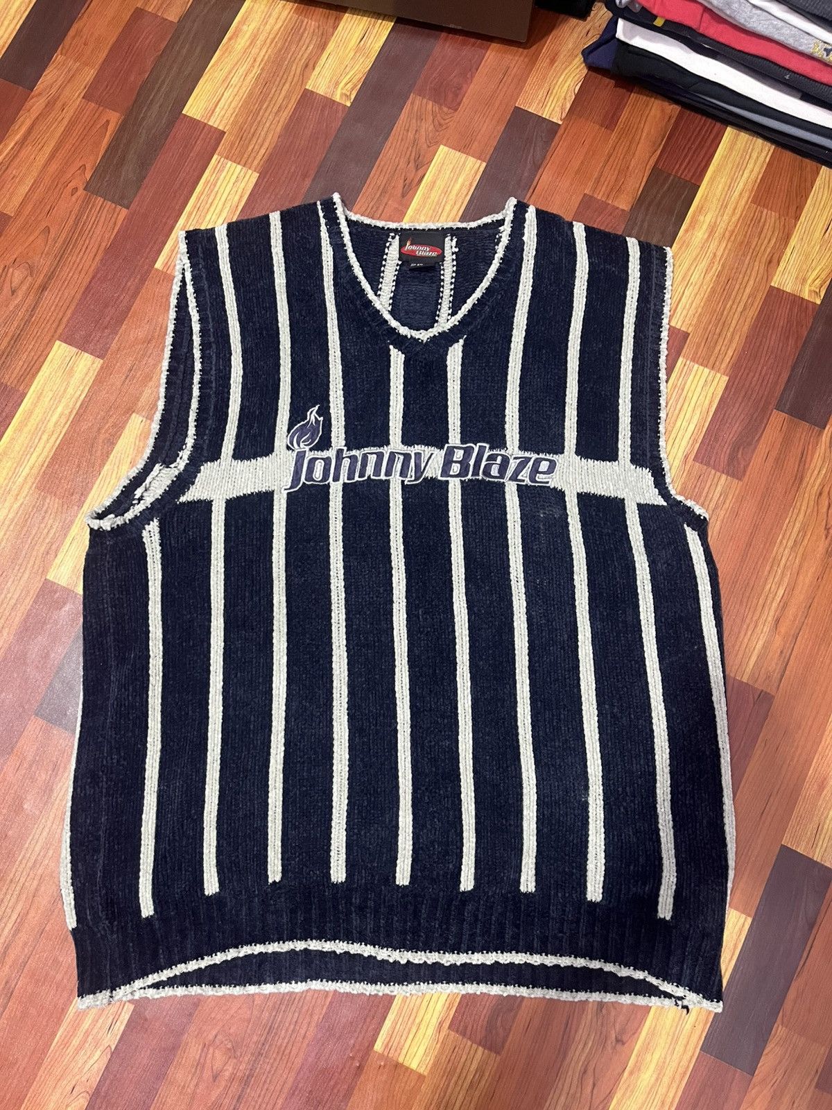 Vintage Johnny Blaze Wu-Tang Method Man Knit Vest XXL Size US XXL / EU 58 / 5 - 12 Thumbnail