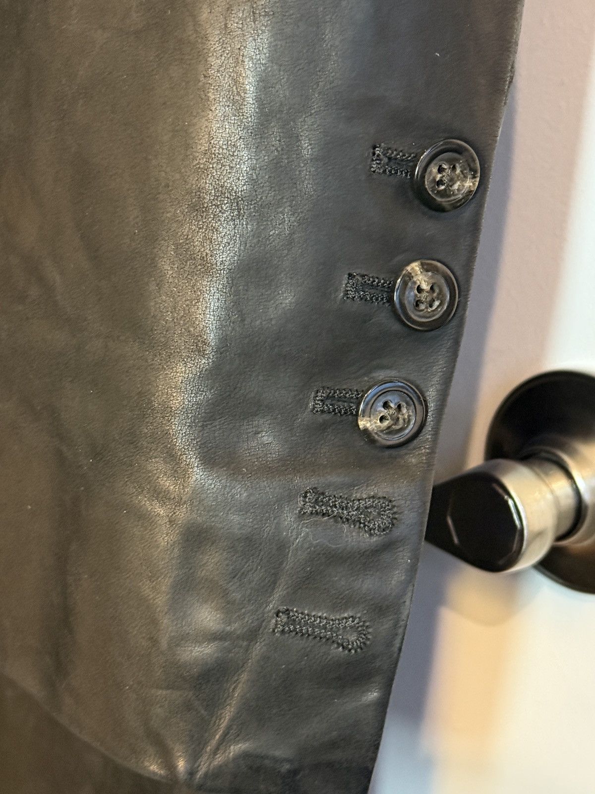 Rick Owens Rick Owens Black Jumbo Tatlin Leather Jacket Size US M / EU 48-50 / 2 - 12 Thumbnail