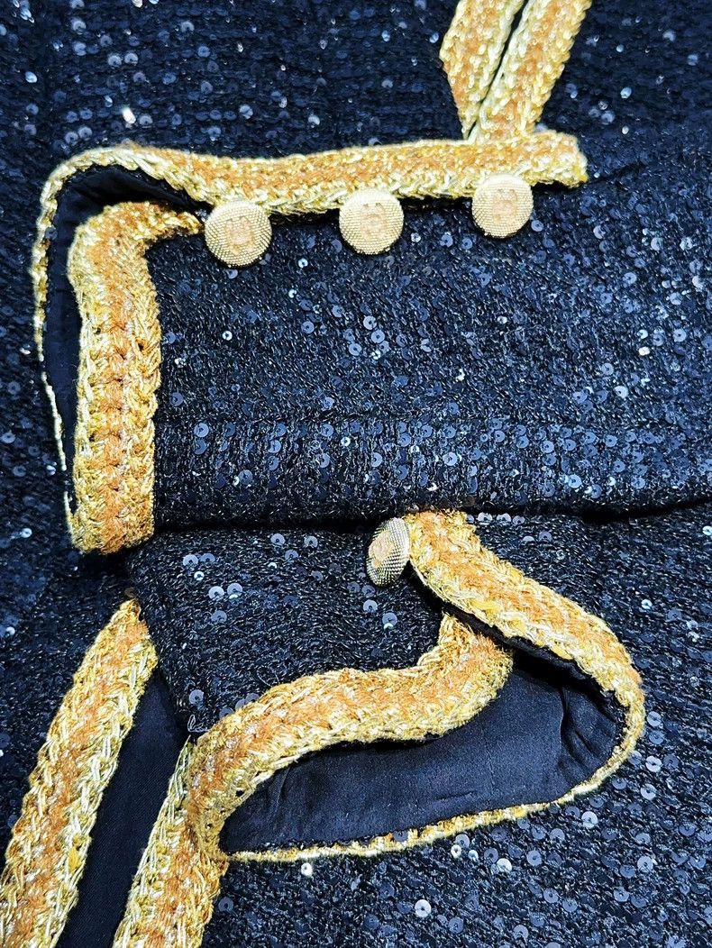 Chanel Chanel 22S spring and summer show black sequins with gold Size XS / US 0-2 / IT 36-38 - 3 Thumbnail
