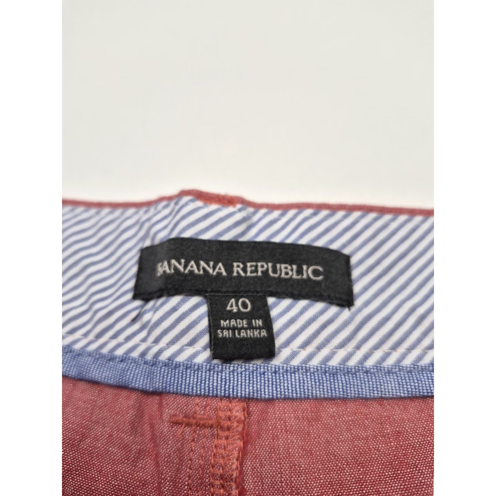 Banana Republic Banana Republic Shorts Mens 40 Red Cotton Chino 9" Inseam Flat Front Casual Size US 40 / EU 56 - 5 Thumbnail