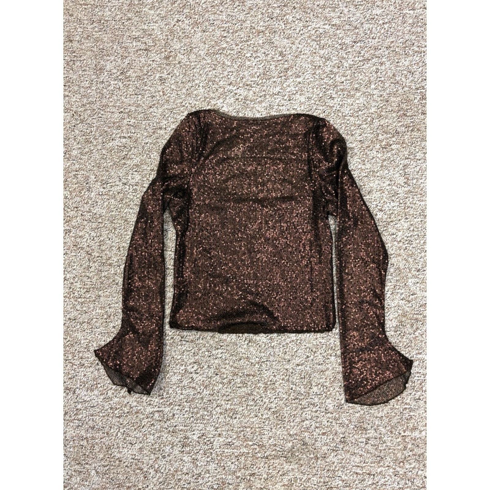 Free People Free People Intimately Sequined Top Hot Fudge Chocolate Womens Size L Size L / US 10 / IT 46 - 7 Thumbnail