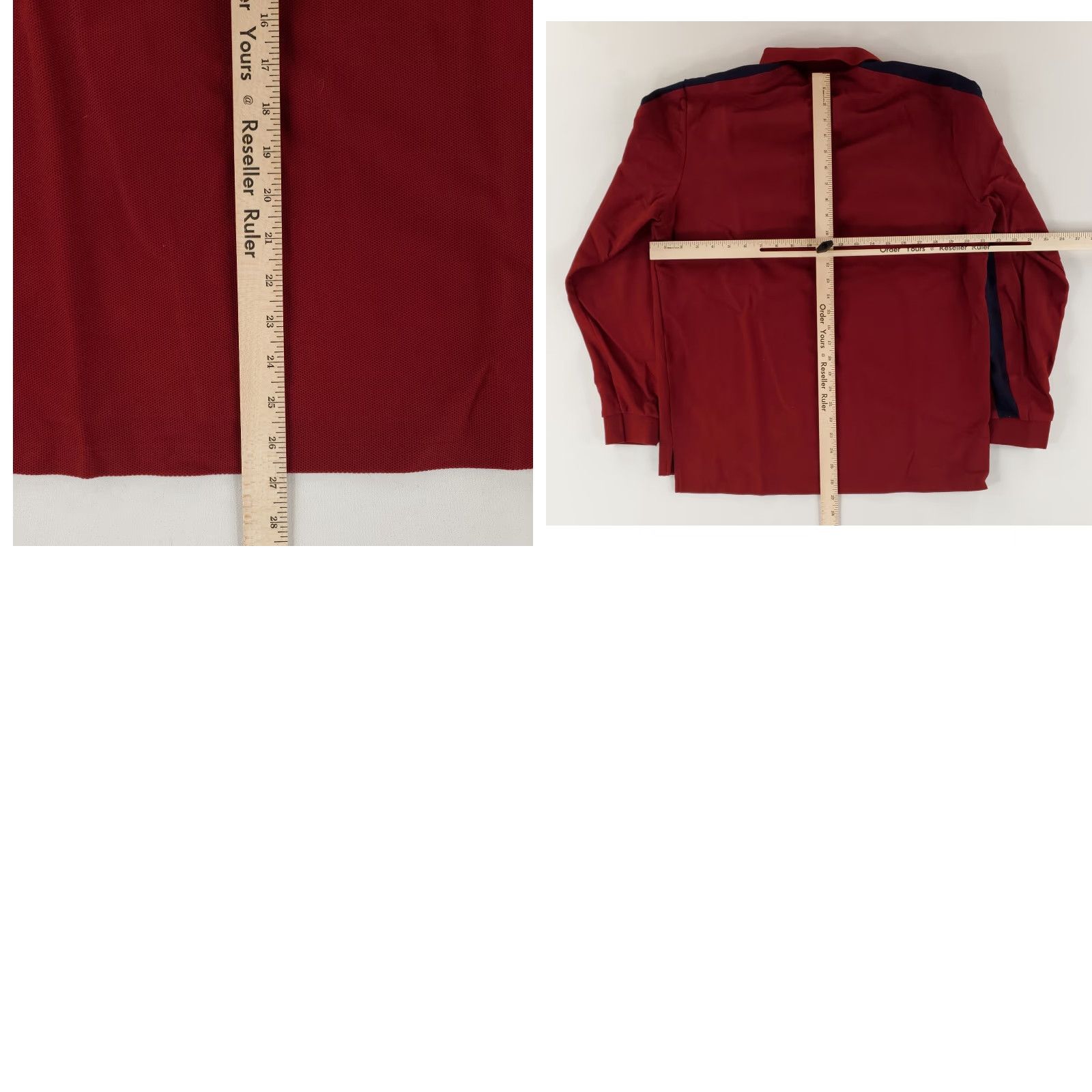 Lacoste Lacoste Polo Shirt Long Sleeve Red Maroon White Blue Mens XL Size US XL / EU 56 / 4 - 8 Thumbnail