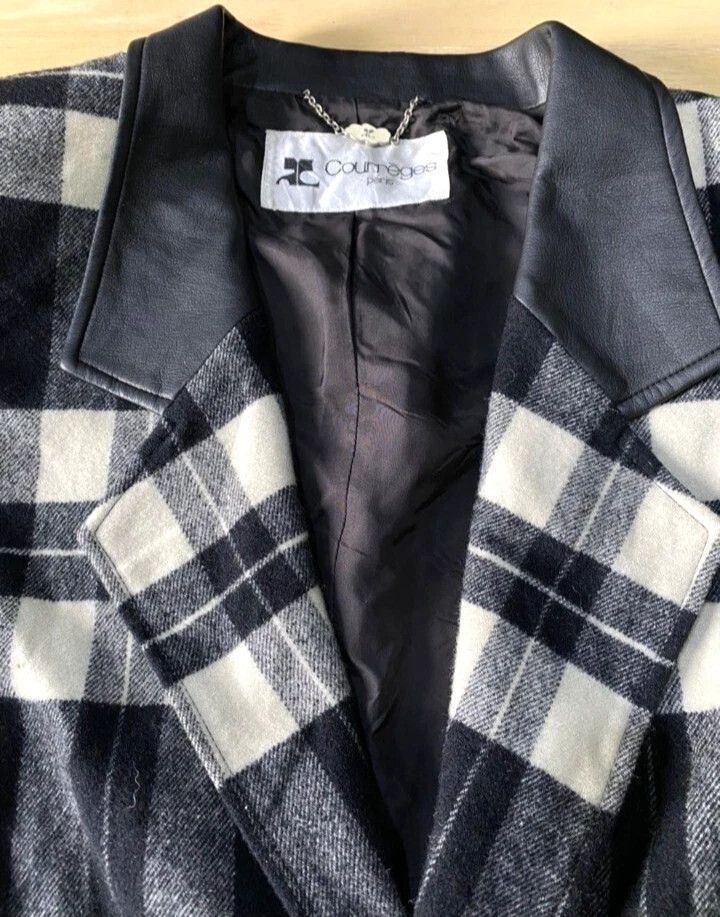 Courreges × Vintage COURREGES PARIS Women Plaid Jacket Size 9AR Retro Japan Size M / US 6-8 / IT 42-44 - 4 Thumbnail