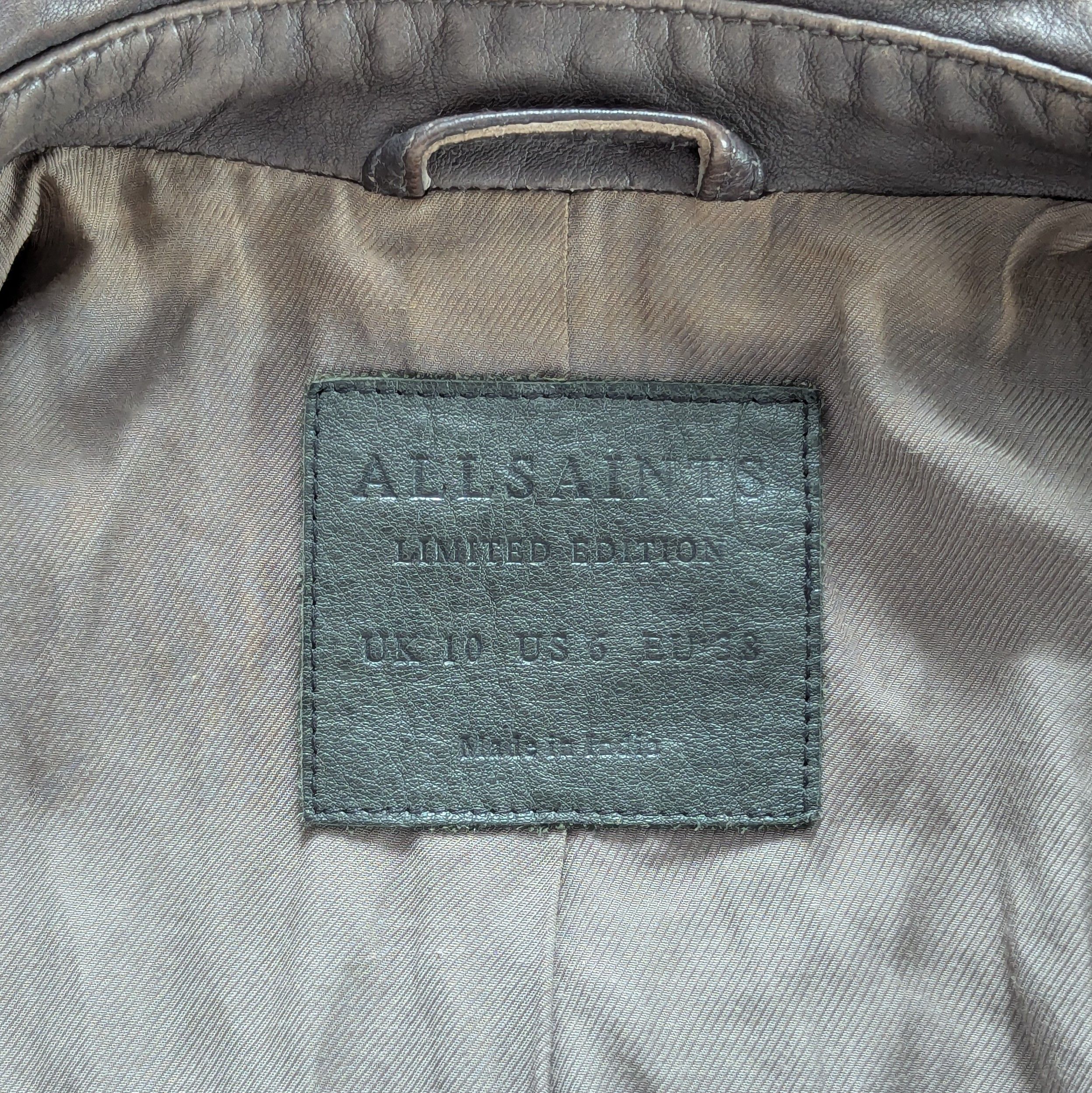 Allsaints ALLSAINTS Cropped Cargo Biker Leather Jacket With Scuffs Size M / US 6-8 / IT 42-44 - 13 Thumbnail