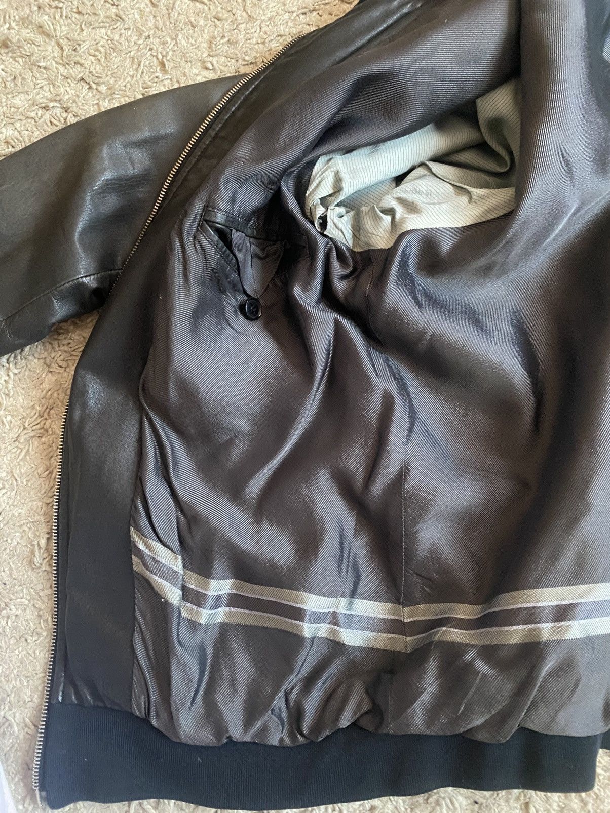 NBDN Nobrandedon Men’s Genuine Leather Bomber Jacket – Premium Quality Size US M / EU 48-50 / 2 - 8 Thumbnail