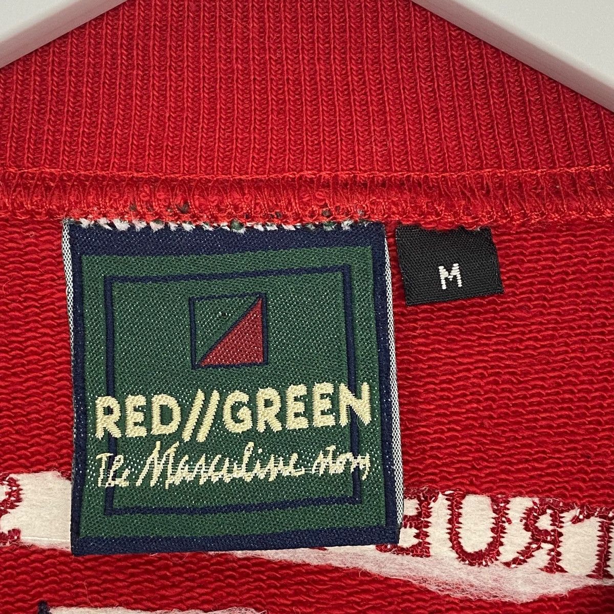 Vintage Vintage Red/Green Crewneck Sweatshirt Red Pullover Jumper M Size US L / EU 52-54 / 3 - 4 Thumbnail