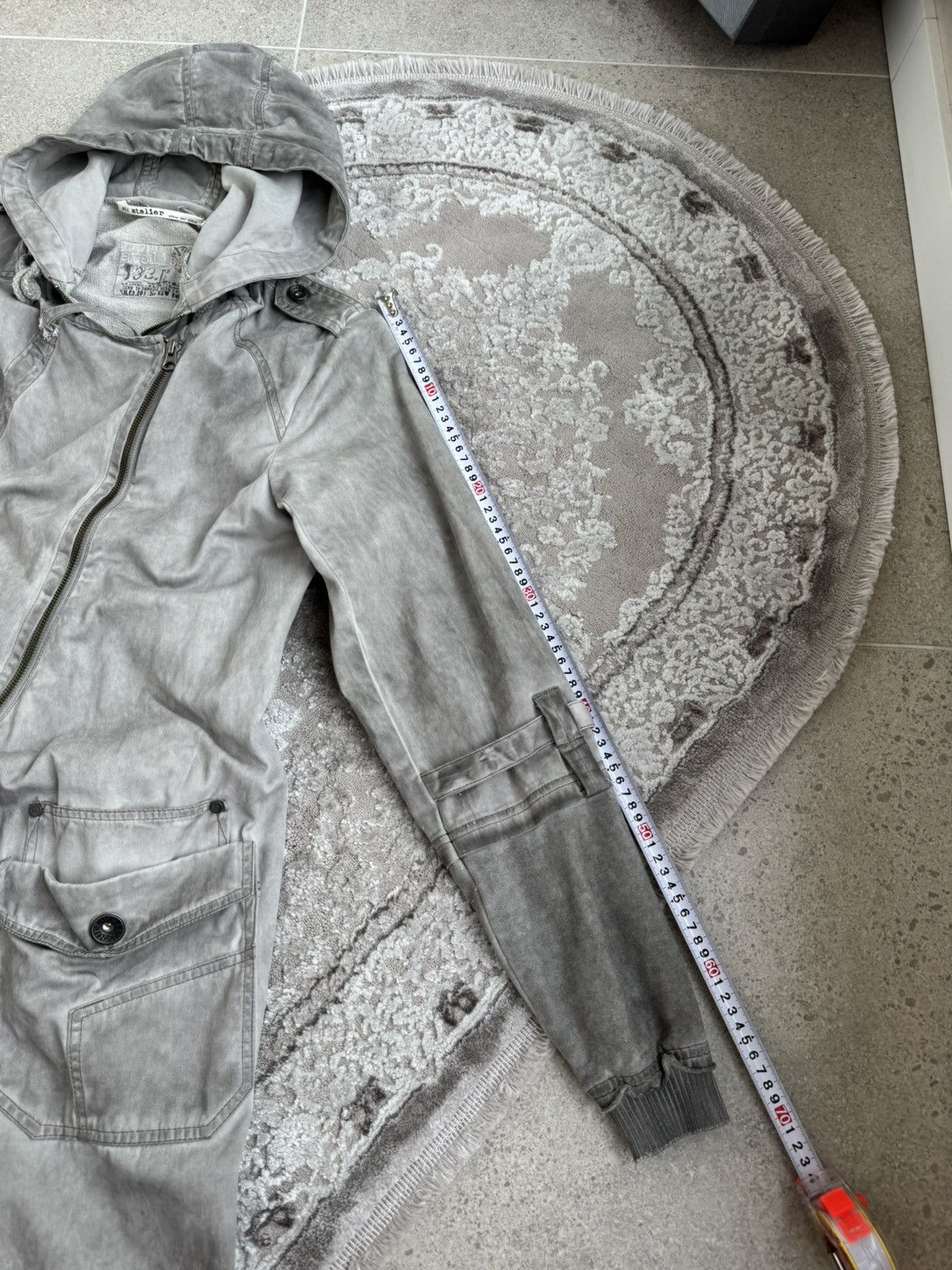 Japanese Brand Archival Faded Grey Longline Parka Hoodie Avant-Garde Style Size US S / EU 44-46 / 1 - 11 Thumbnail