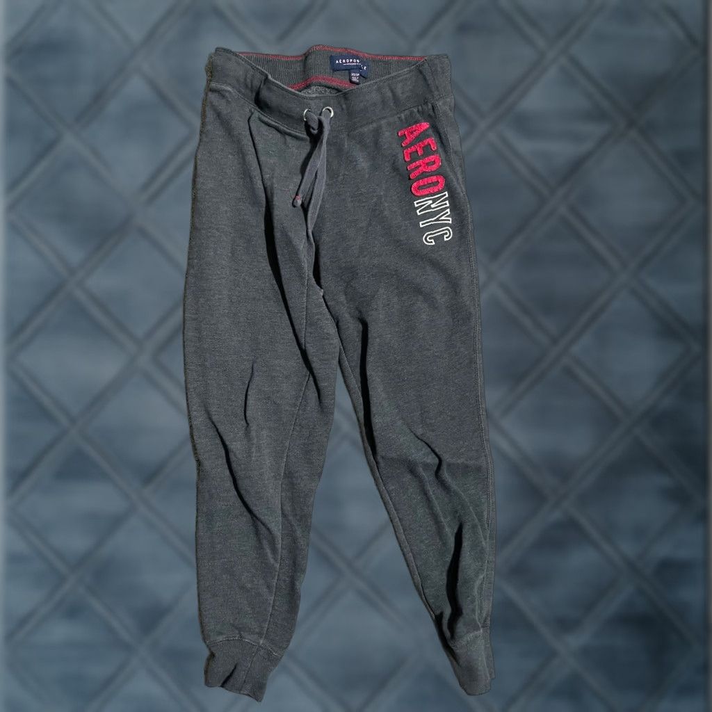 Vintage Aeropostale Women's Sweatpants XS Dark Gray Elastic Waist Size 26" / US 2 / IT 38 - 1 Thumbnail