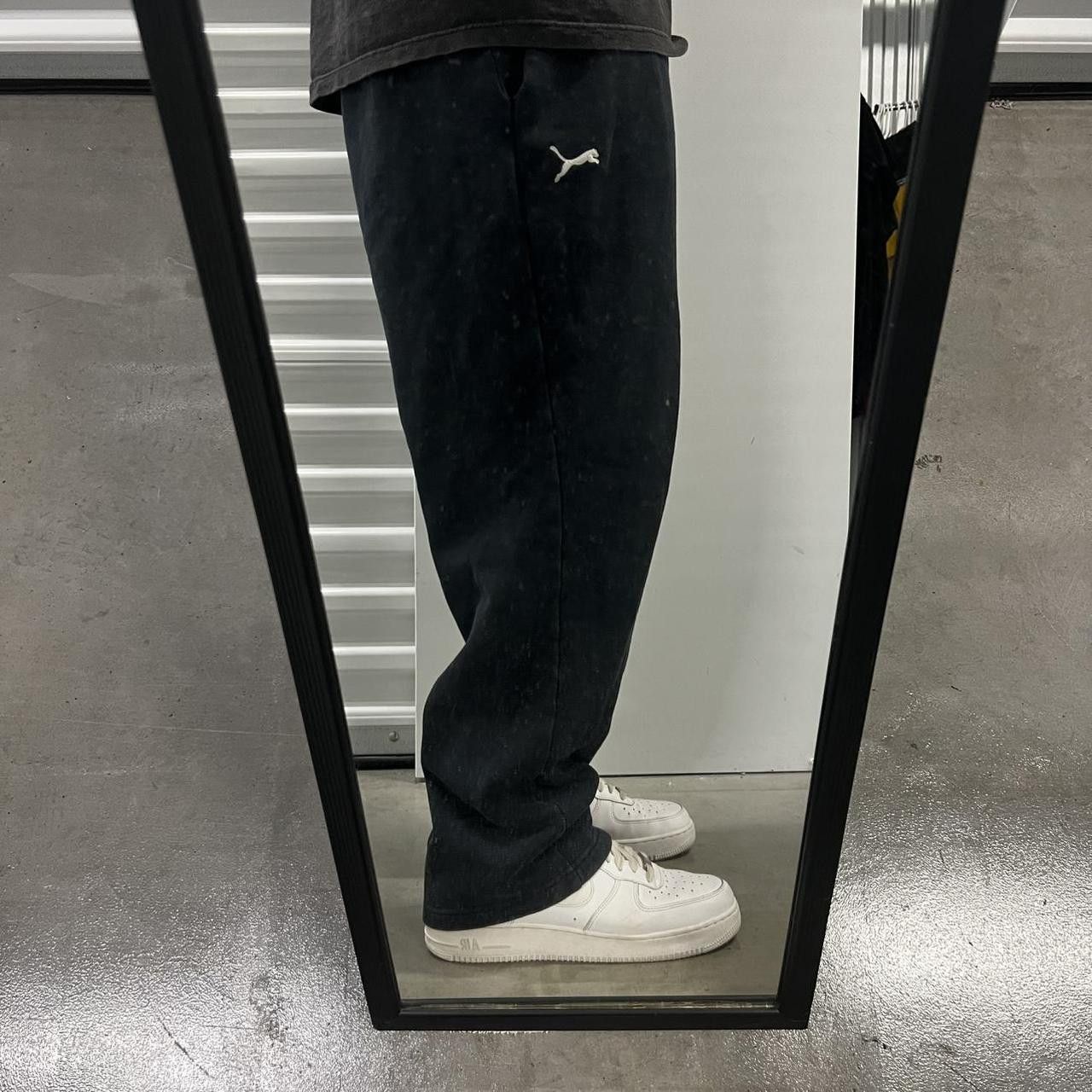 Puma × Vintage Vintage Y2K Baggy Black Puma Sweatpants With white Logo! Size US 34 / EU 50 - 1 Thumbnail