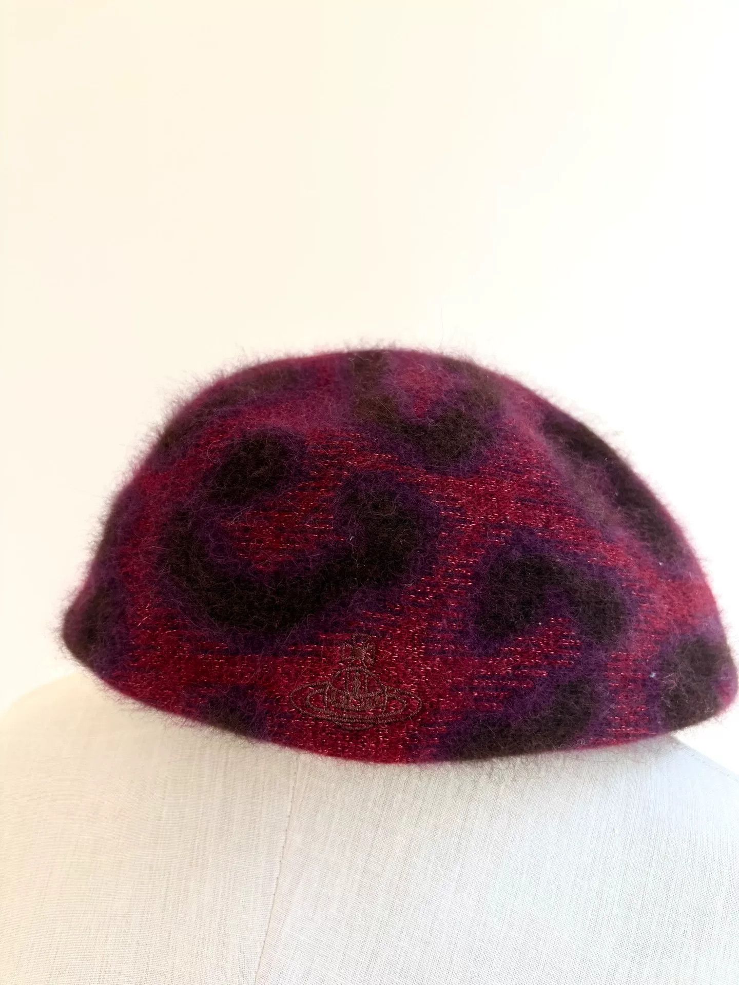 vivienne westwood leopard print beret hat