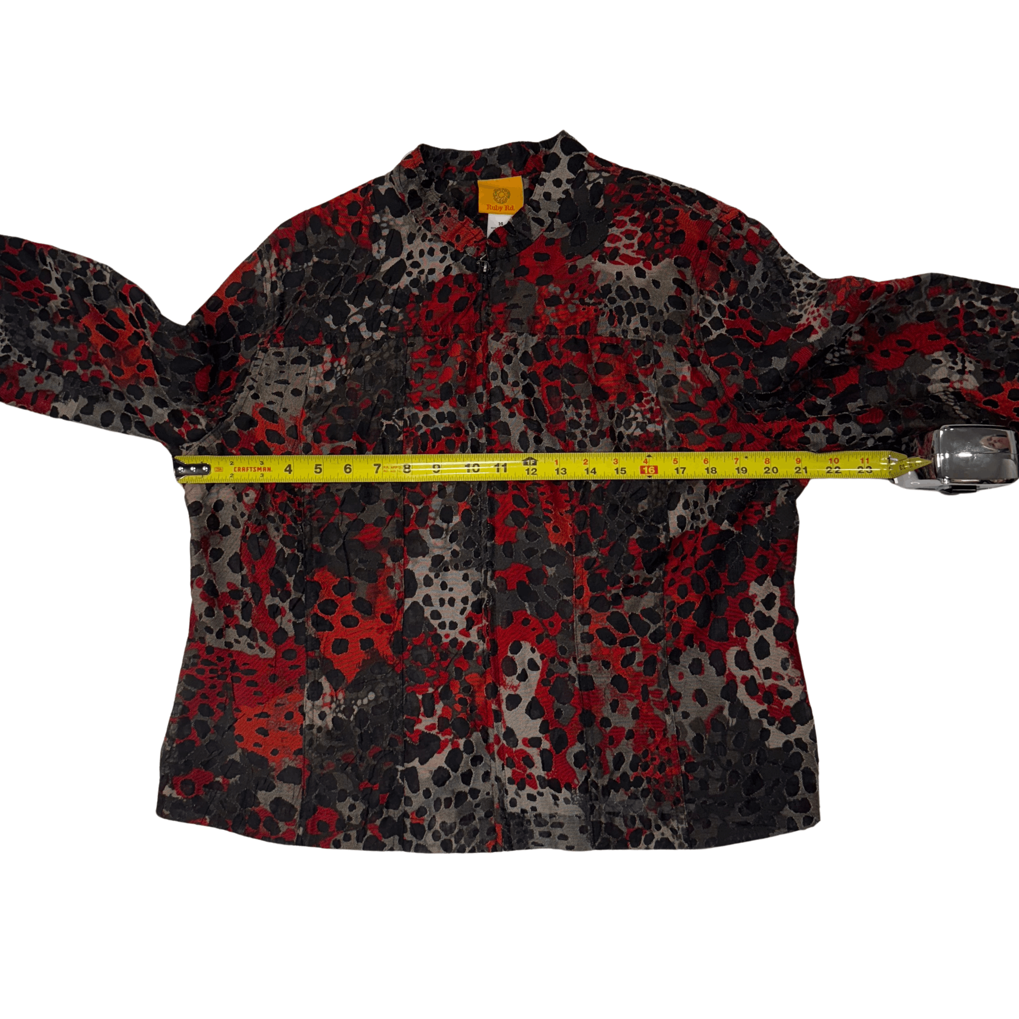 Vintage Vintage Sheer Lightweight Bomber Jacket | 4 | Ruby Rd. Size XL / US 12-14 / IT 48-50 - 6 Thumbnail