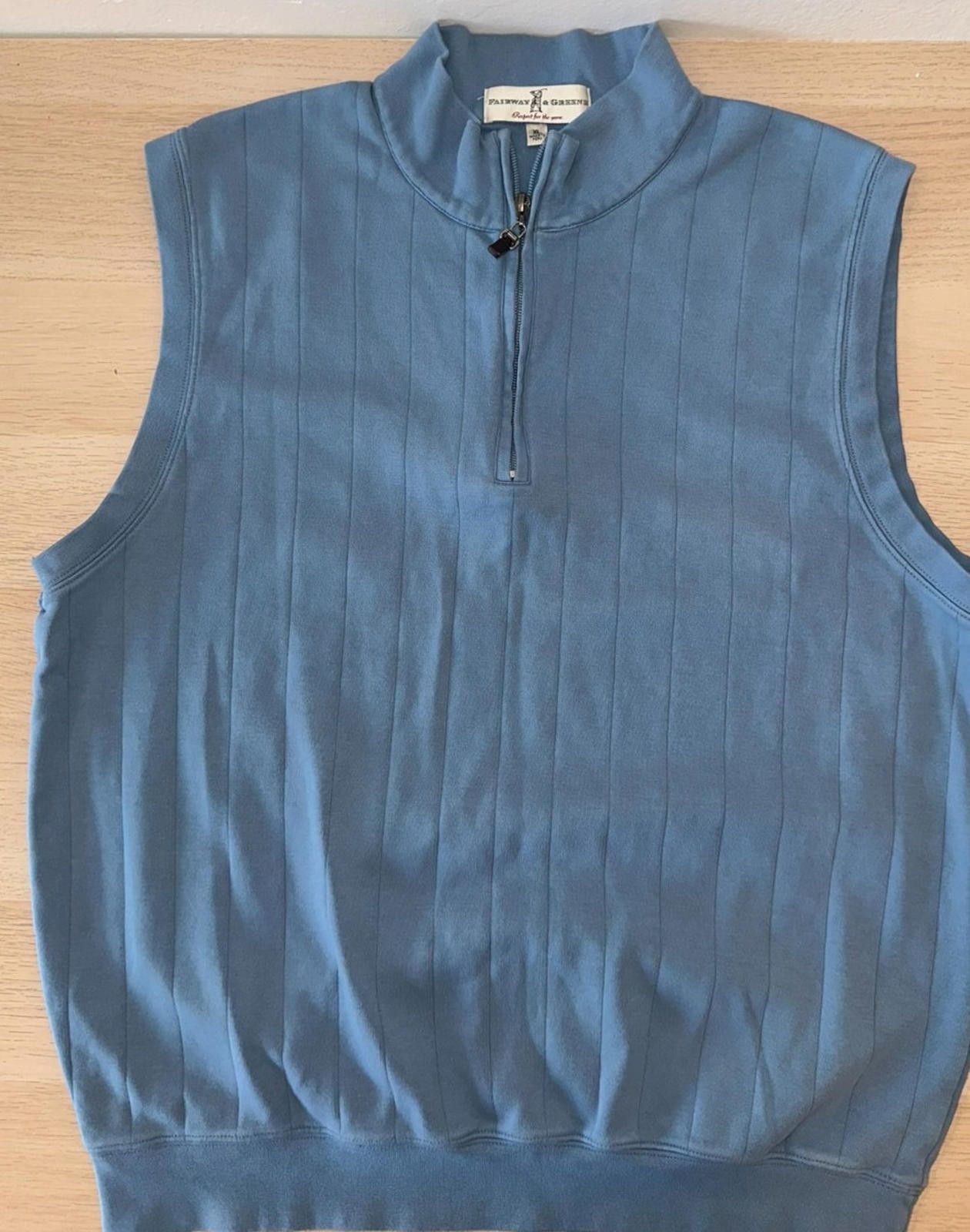 Designer Fairway & Greene Golf Vest Men’s XL, Baby Blue Performance Size ONE SIZE - 7 Thumbnail