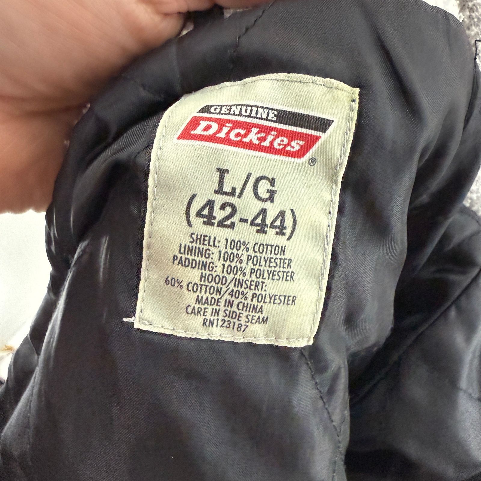 Dickies Vintage Dickies Coat Hoodie Men Large Denim Cotton Black L Size US L / EU 52-54 / 3 - 9 Thumbnail