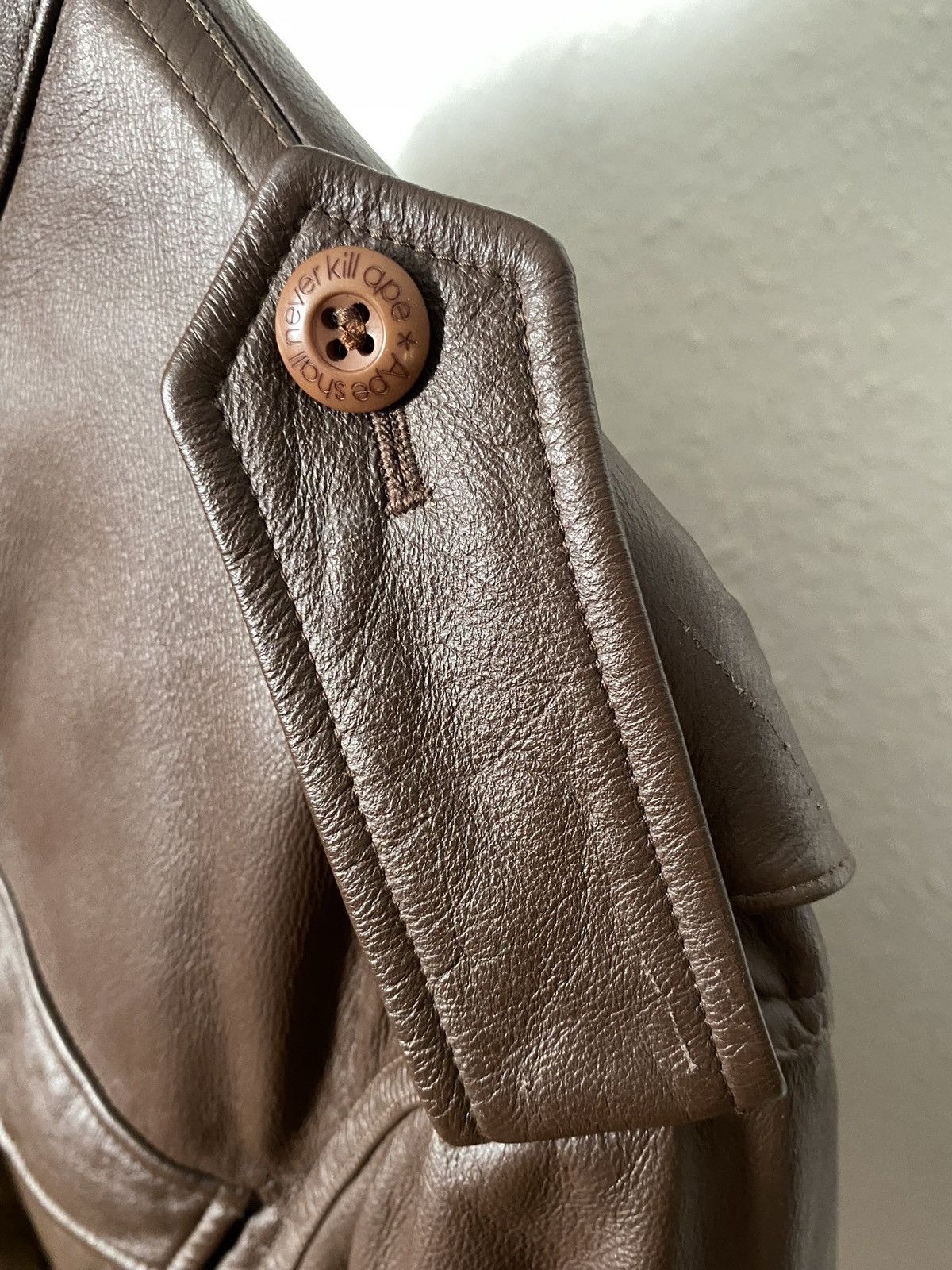 Bape Bape Leather M-65 Down Jacket Size US L / EU 52-54 / 3 - 6 Thumbnail