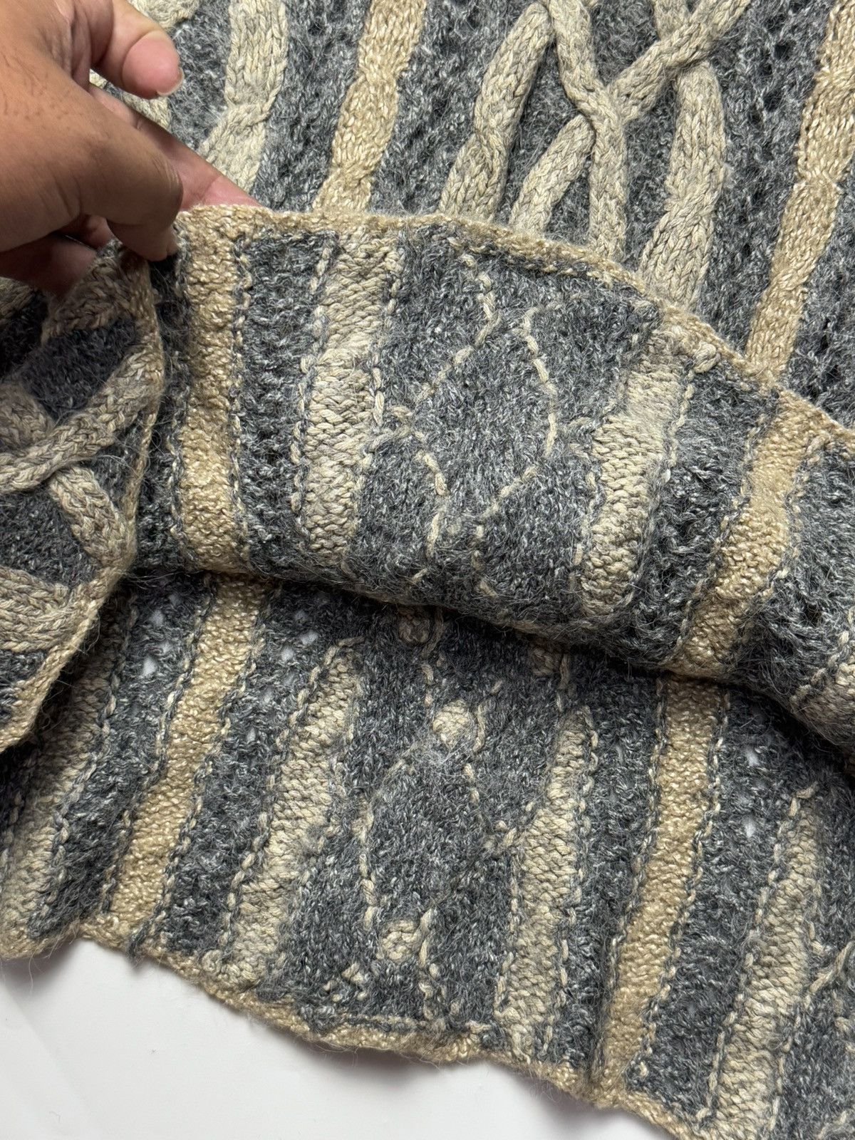 Hysteric Glamour × If Six Was Nine × Japanese Brand Japanese Cable Knit Mohair Yohji Style Size US M / EU 48-50 / 2 - 5 Thumbnail