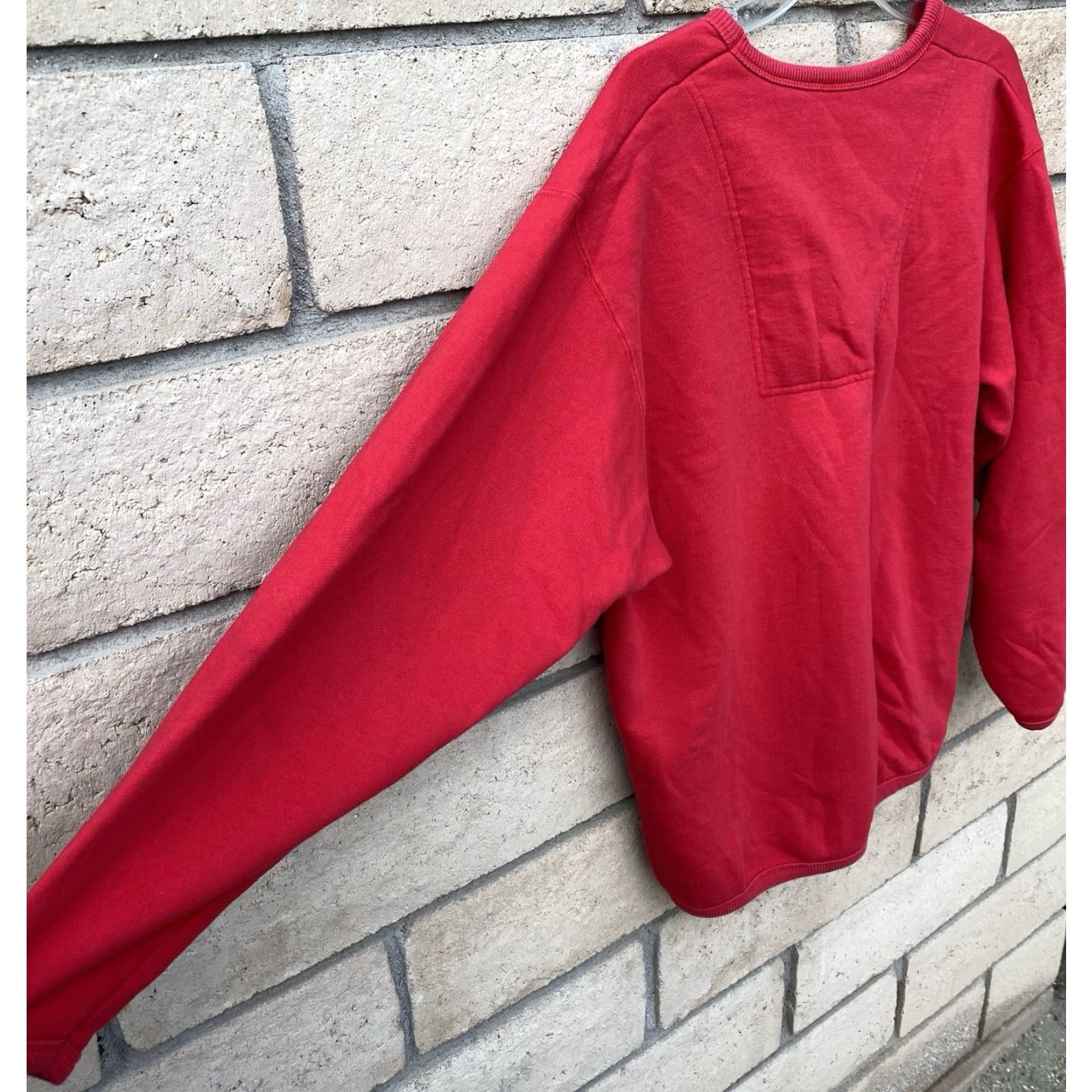 Esprit VINTAGE Esprit Sportiv V Neck Graphic Logo Sweatshirt Sweater Red USA Size M Womens Oversized Pullover Mockup Size M / US 6-8 / IT 42-44 - 6 Thumbnail