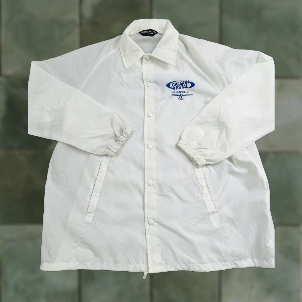 Vintage VINTAGE Sportsmaster Jacket Mens XL White Windbreaker Calgon Run Walk 1995 USA Size US XL / EU 56 / 4 - 1 Thumbnail