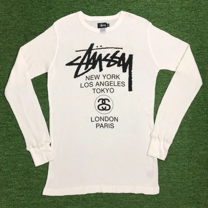 Sex Skateboards × Stussy SY0092 VTG 90s STUSSY TOUR LONG SLEEVE TEE Size US S / EU 44-46 / 1 - 1 Thumbnail