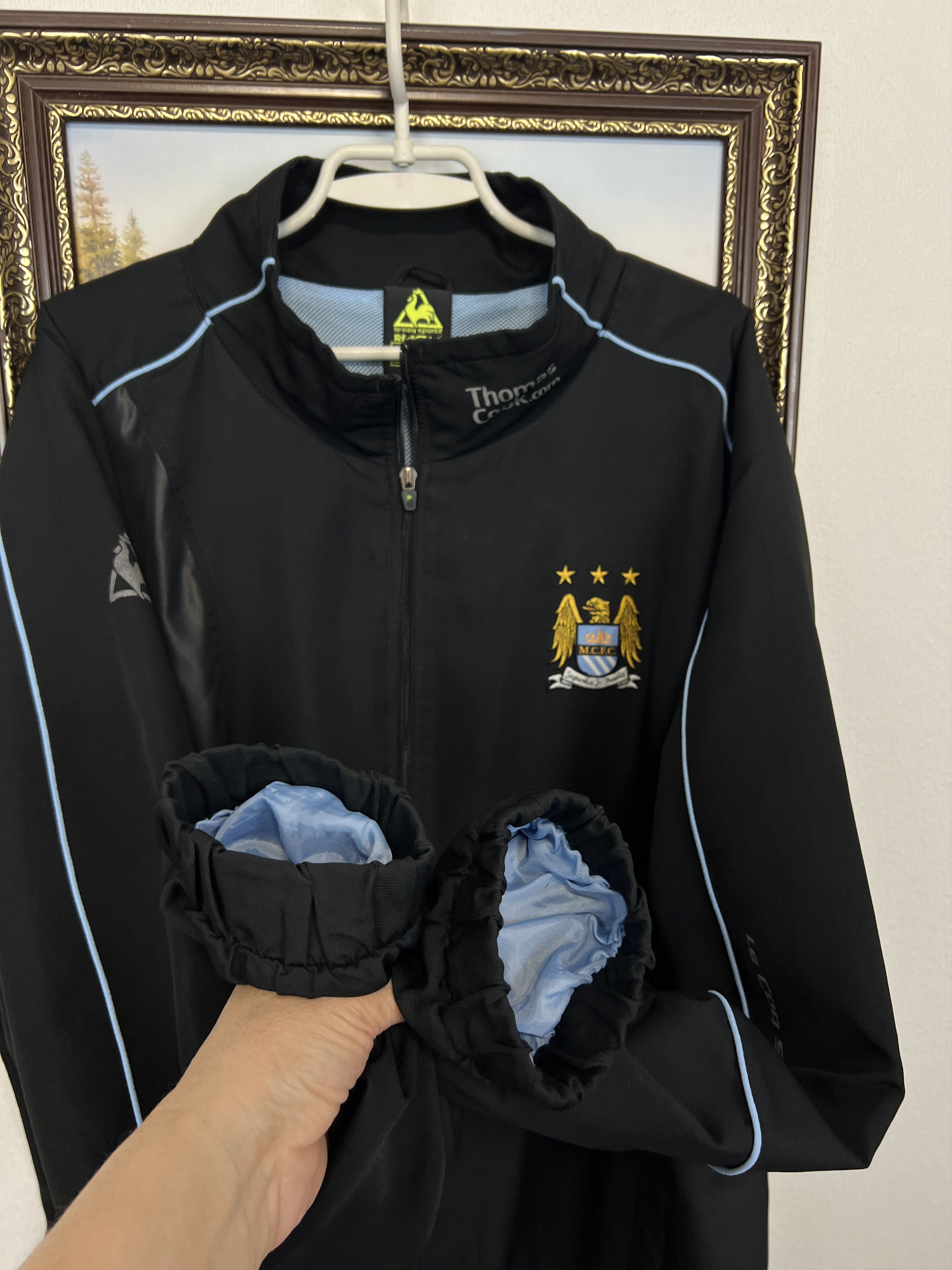 Le Coq Sportif Vintage Manchester City Football Track Set Suit Jacket Pants Size US XXL / EU 58 / 5 - 7 Thumbnail