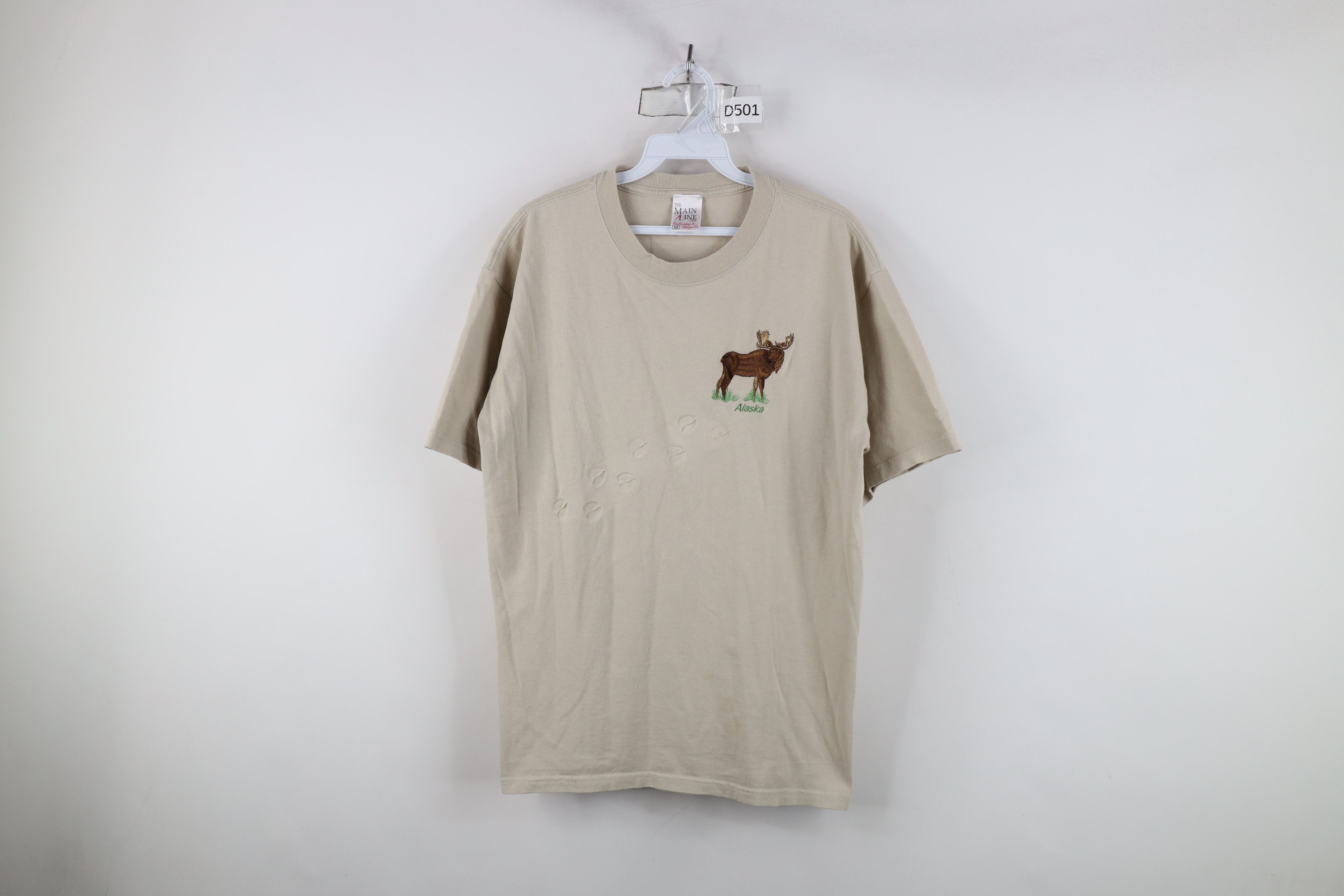 Vintage Vintage 90s Streetwear Alaska Elk Moose Short Sleeve T-Shirt Size US M / EU 48-50 / 2 - 1 Thumbnail