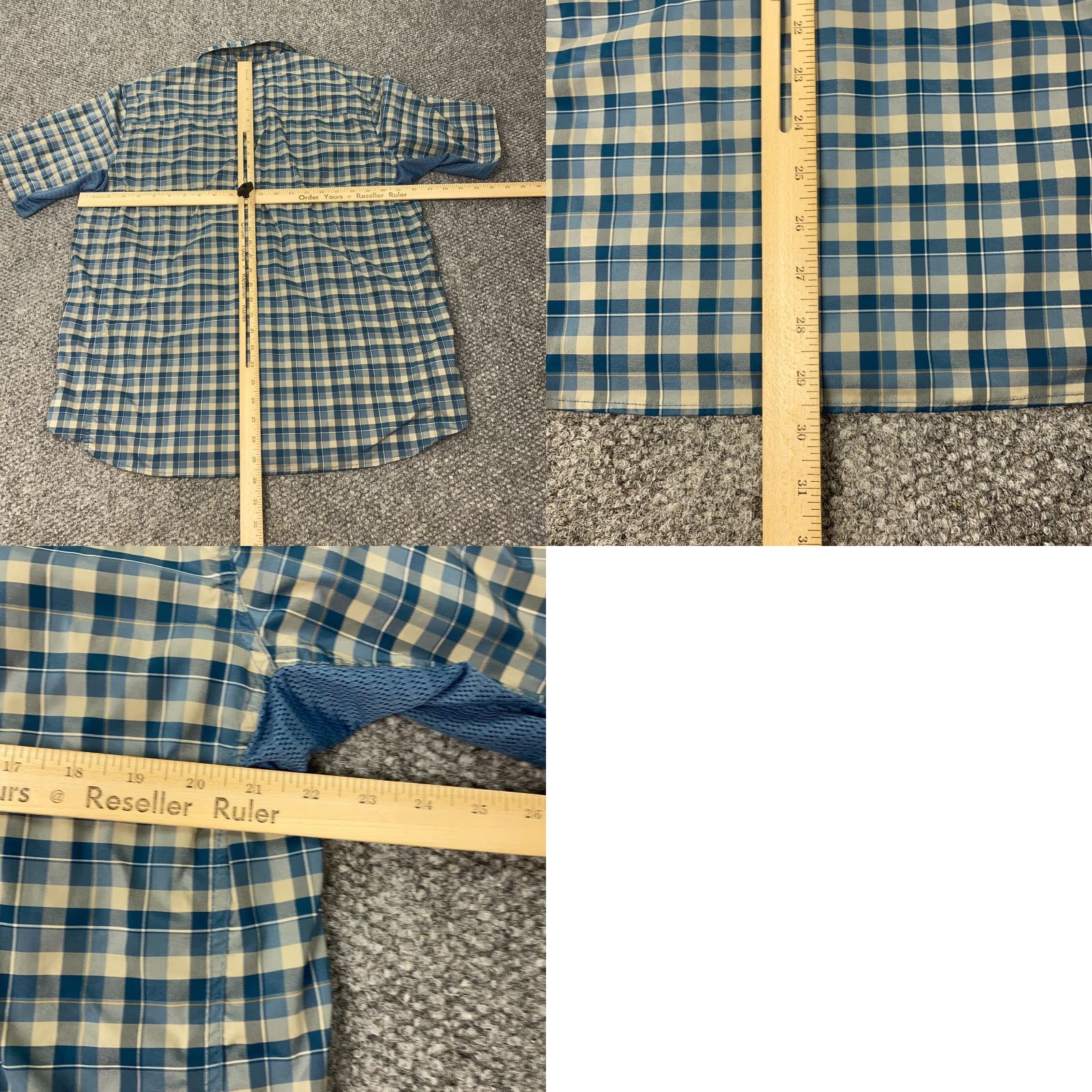 Vintage REI Shirt Mens Large Blue Plaid Lined Vented Hiking Outdoors Casual Stretch Shirt Size US L / EU 52-54 / 3 - 8 Thumbnail