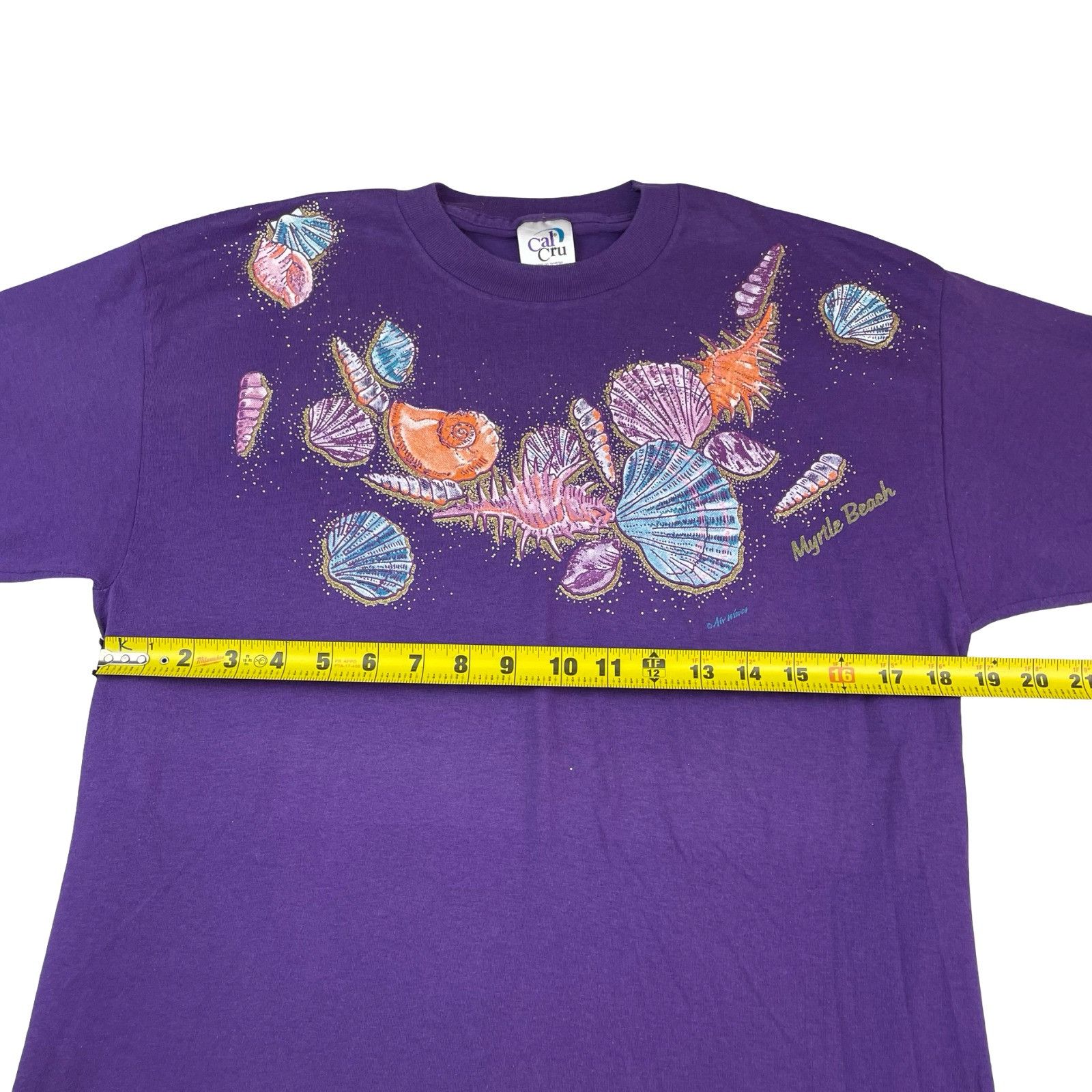 Other VTG Myrtyle Beach Single Stitch S/S Crewneck T-Shirt Purple Size US L / EU 52-54 / 3 - 7 Thumbnail