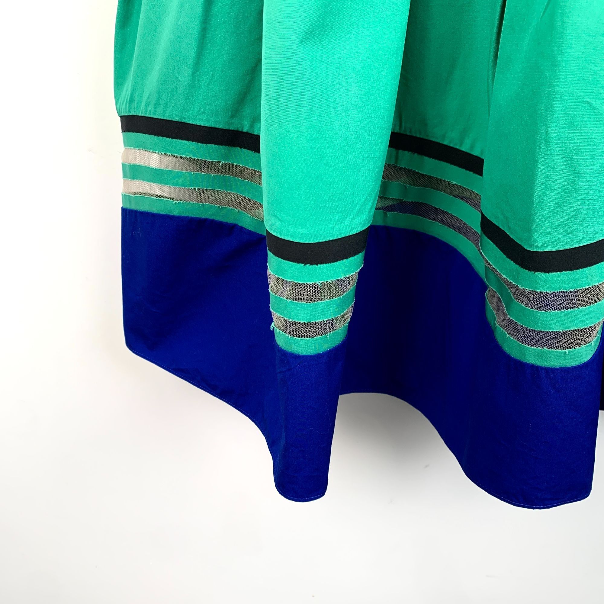 Fendi Fendi Roma Green & Blue Sleeveless Round Neck Dress Made In Size M / US 6-8 / IT 42-44 - 5 Thumbnail