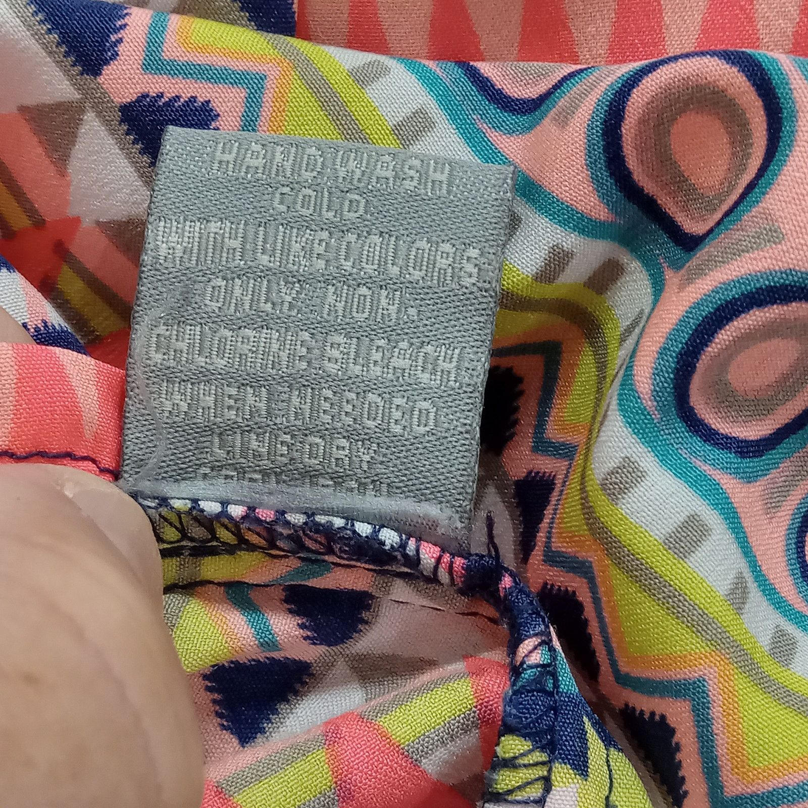 & Other Stories Charlotte Russe Halter Top S Women's Tie Aztec Neon Size XXL / US 16-18 / IT 52-54 - 3 Thumbnail