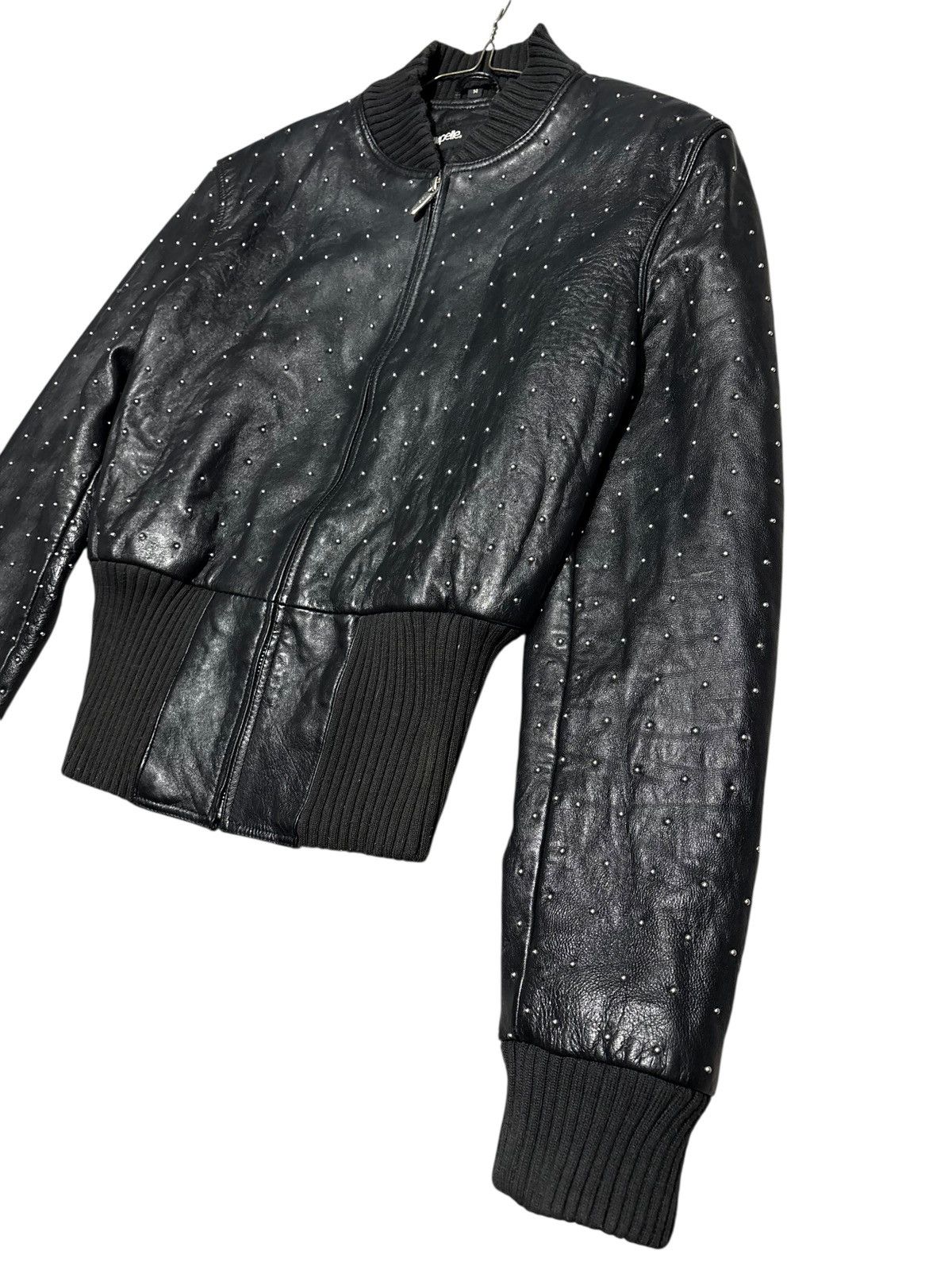 Pelle Pelle Pelle Pelle cropped Studded Leather Jacket Emo Grunge opium Size US XS / EU 42 / 0 - 6 Thumbnail