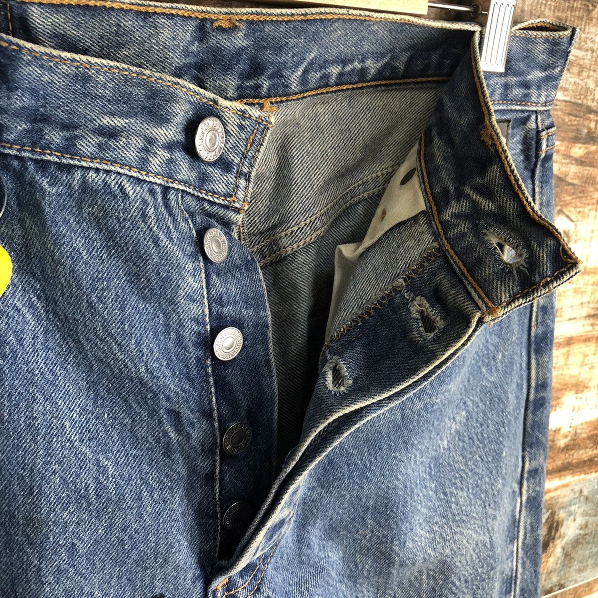 Levi's DL Levis 501 X Wildstyle super Lovers Rock denim #A2620 Size US 31 - 14 Thumbnail