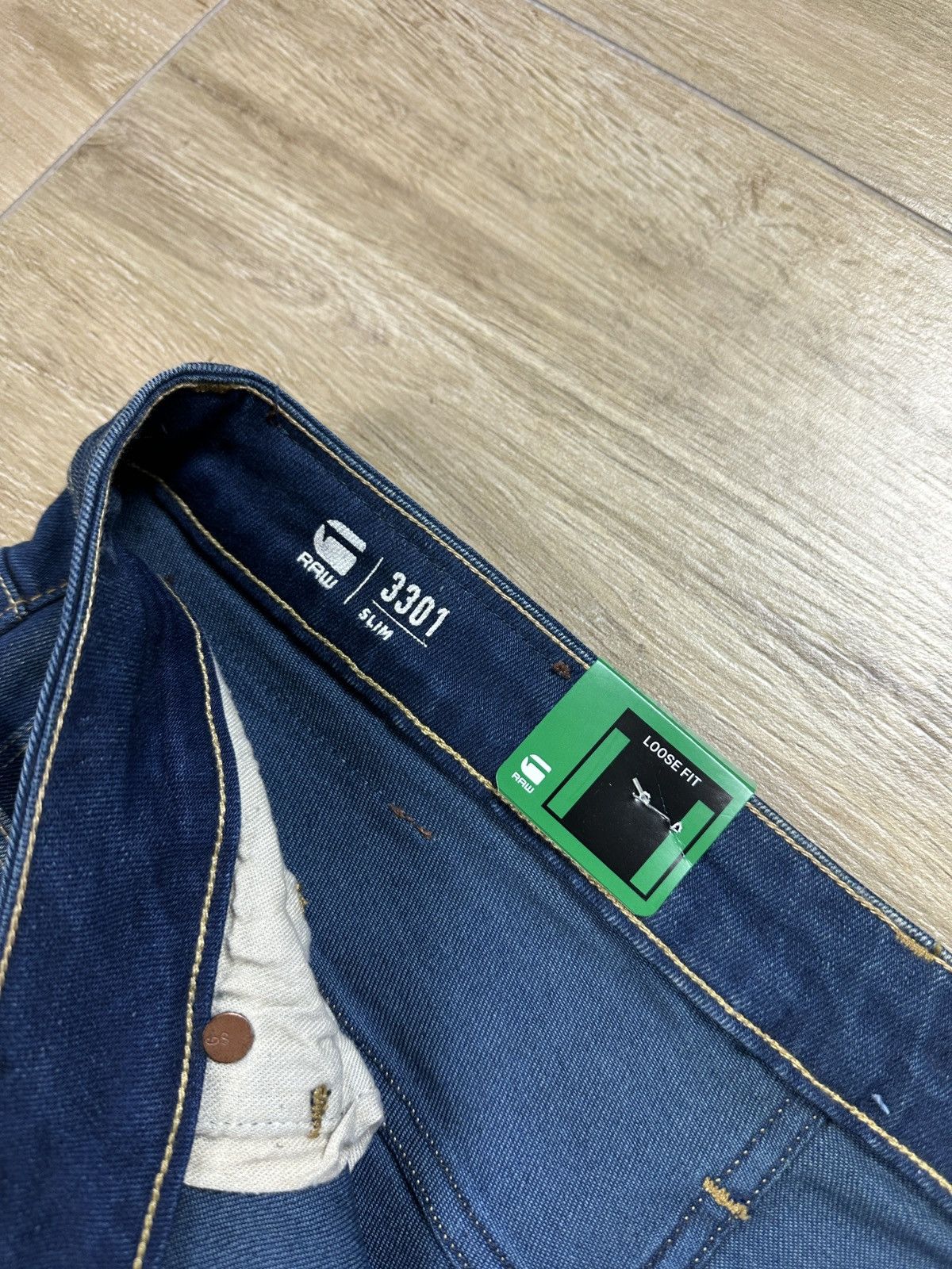 G-Star NEW🏷️ G-Star Raw 3301 Slim Denim Jeans Size US 33 - 5 Thumbnail