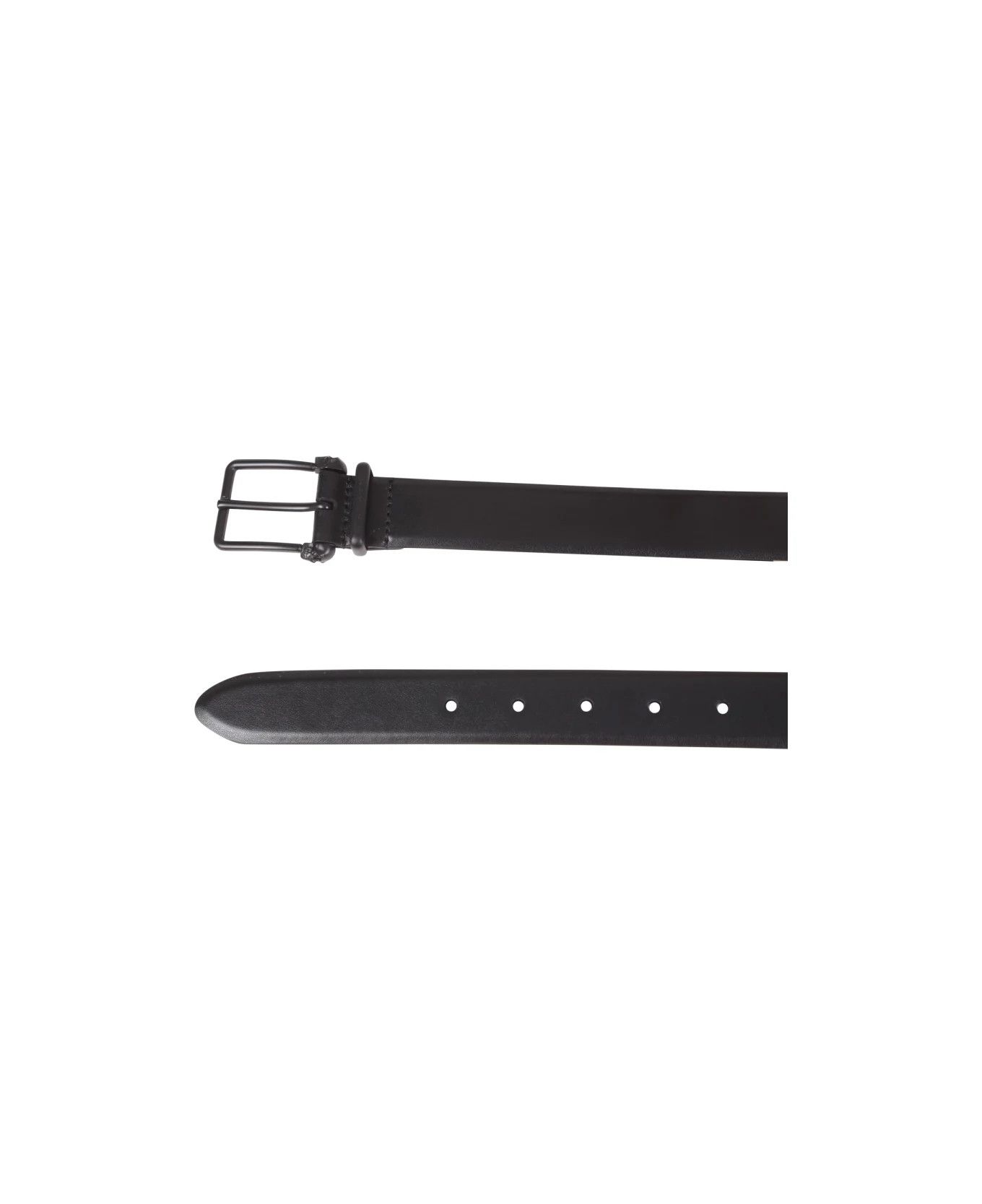 Alexander McQueen o1w1db10725 Size:100/Thin Twin Skull Belt in Black/White Size ONE SIZE - 3 Thumbnail