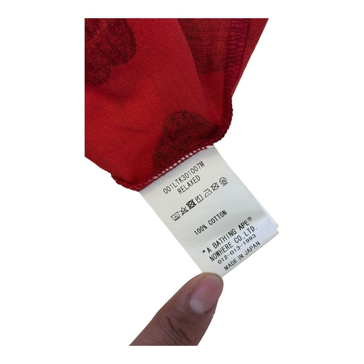 Bape BAPE Red Camo Long Sleeve Tee Lightning Bolt Sleeve Size L Size US L / EU 52-54 / 3 - 10 Thumbnail
