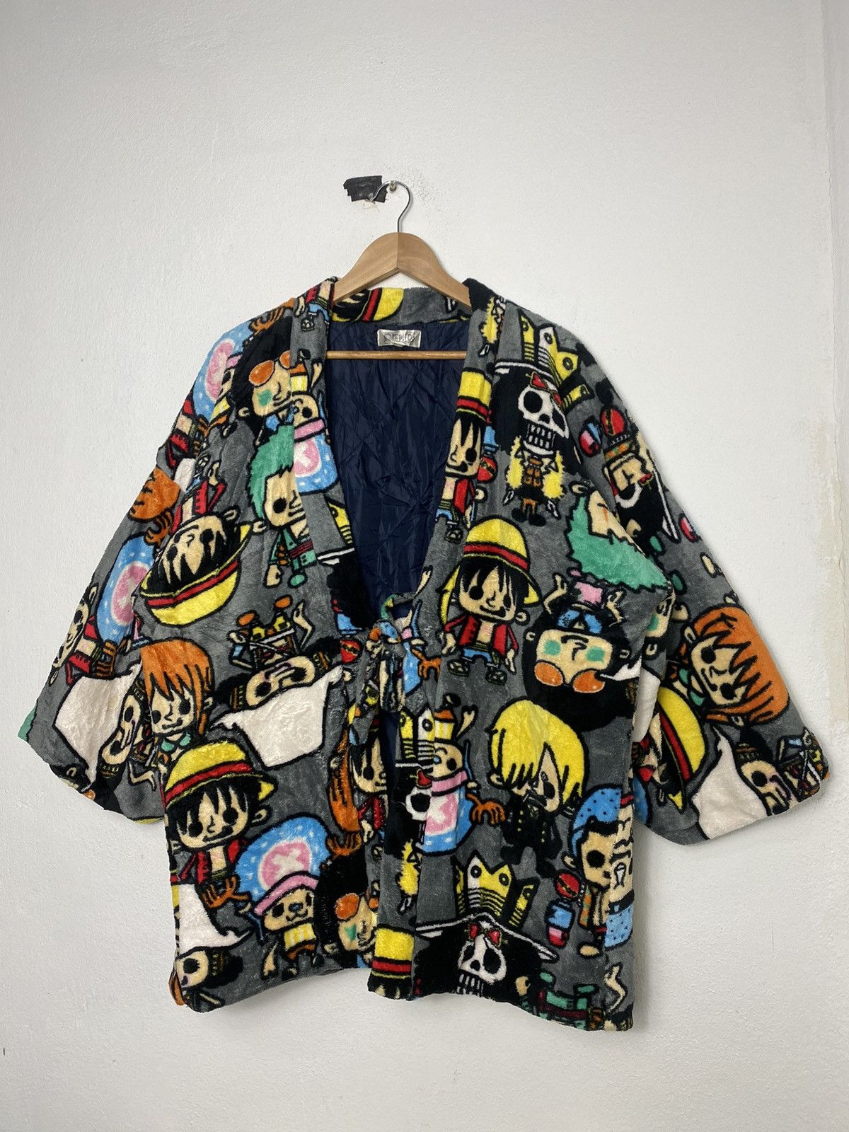 Anime × Japanese Brand × One Piece One Piece Overprint Fleece Kimono Size US L / EU 52-54 / 3 - 3 Thumbnail