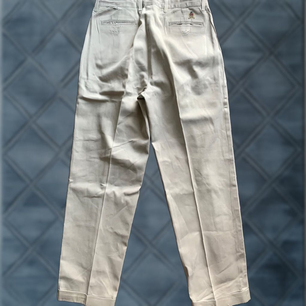 Tommy Hilfiger TOMMY HILFIGER Mens Beige Pleated Straight Leg Dress Pants 34x32 - Comfort, Breathable, Solid, American Designer Size US 34 / EU 50 - 1 Thumbnail