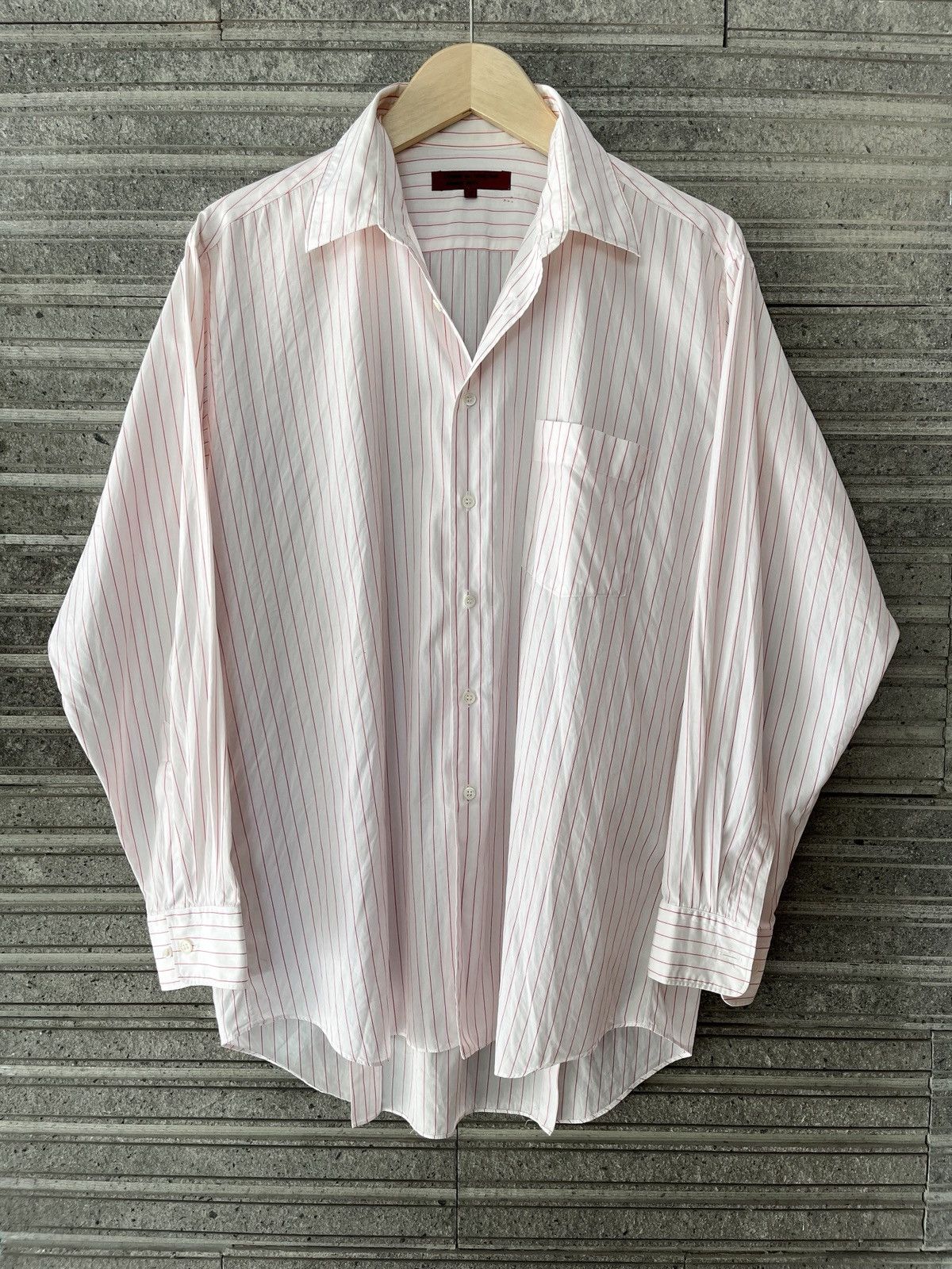 Comme des Garcons Homme Deux COMME des GARÇONS Homme Deux Vintage Striped Shirt Size US M / EU 48-50 / 2 - 1 Thumbnail