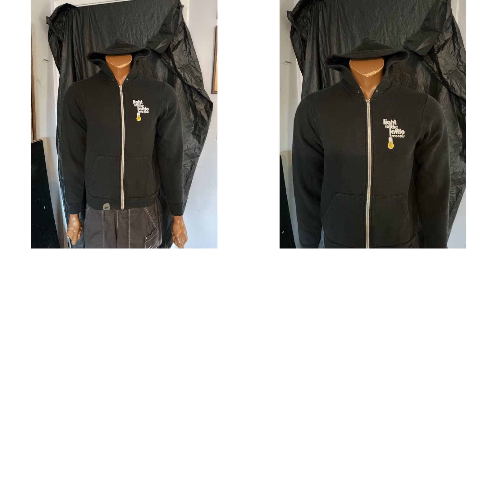 American Apparel American Apparel F497 Light In The Attic Records Black Fleece Full Zip Hoodie SM Mens Small Black Fleece Hoodie Size US S / EU 44-46 / 1 - 9 Thumbnail