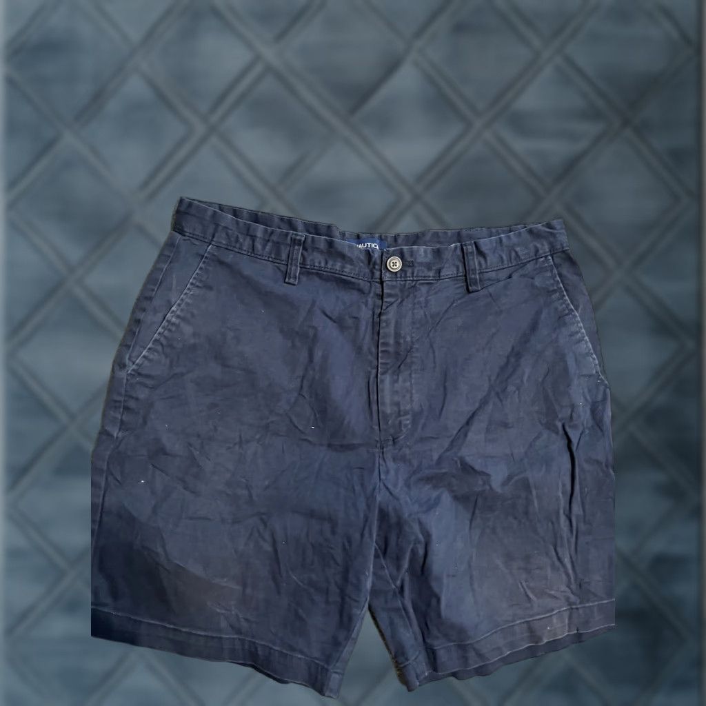 Nautica Nautica Shorts Mens 36W Navy Blue The Deck Fit Cotton Casual Summer Size US 36 / EU 52 - 1 Thumbnail