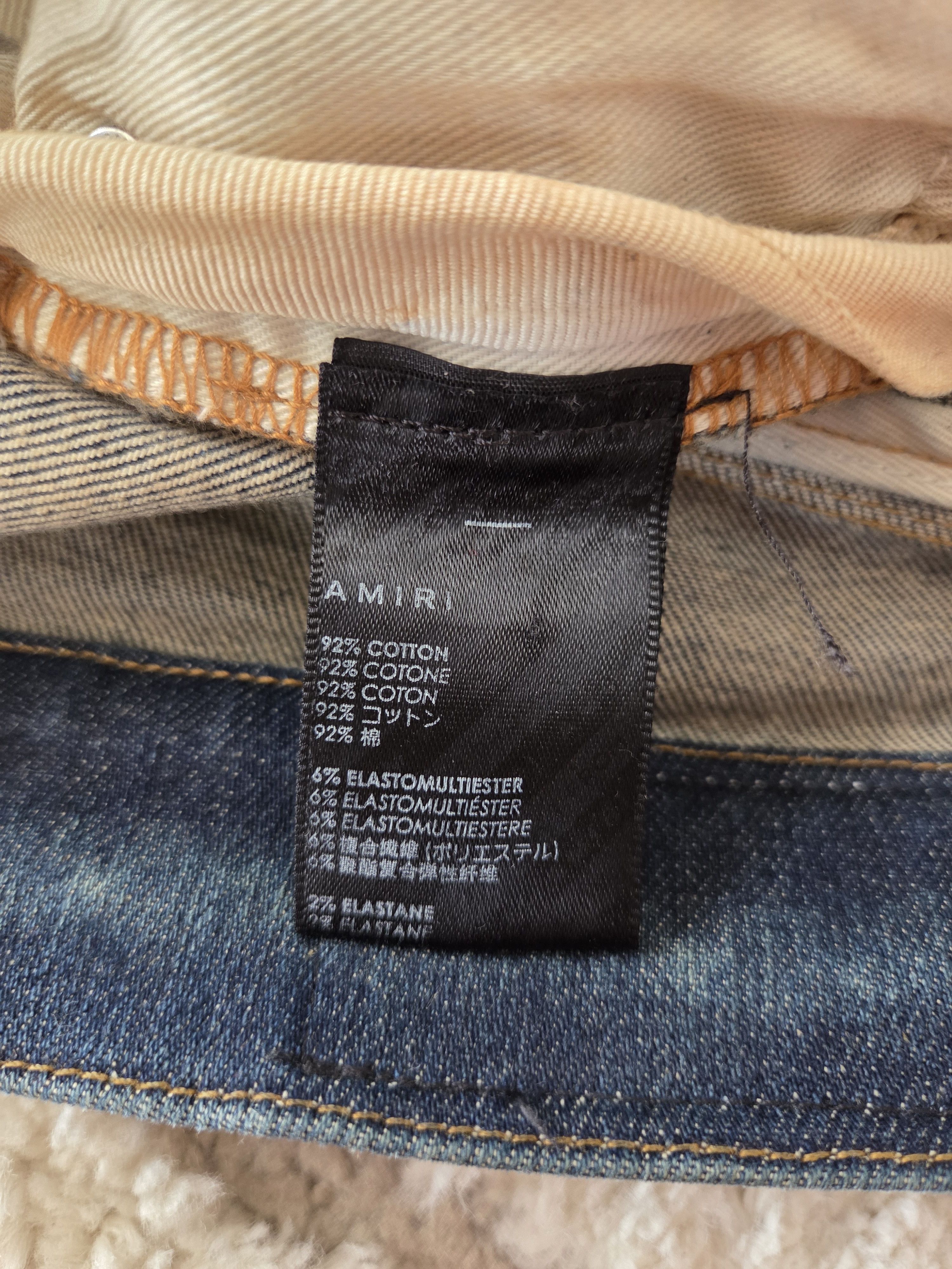 Amiri AMIRI Distressed Jean - Dark Wash Bandana Patch Denim Size US 34 / EU 50 - 9 Thumbnail
