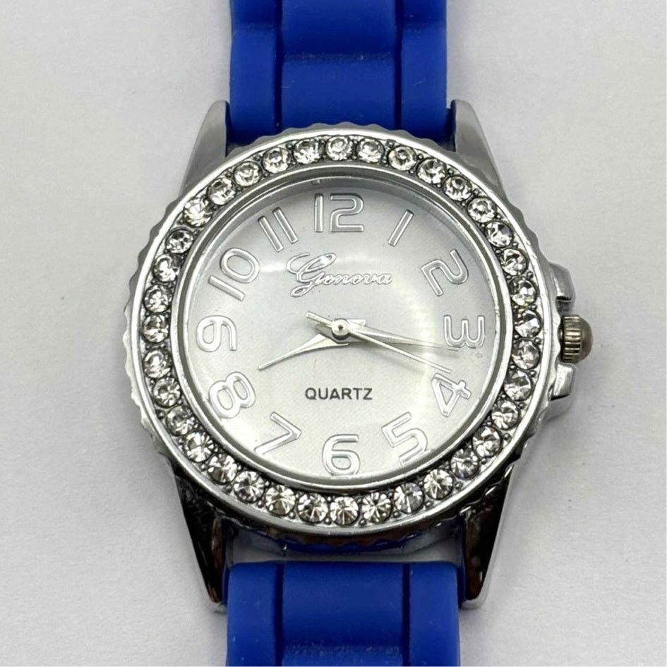 Geneva Blue Crystal Geneva Watch Size ONE SIZE - 2 Thumbnail