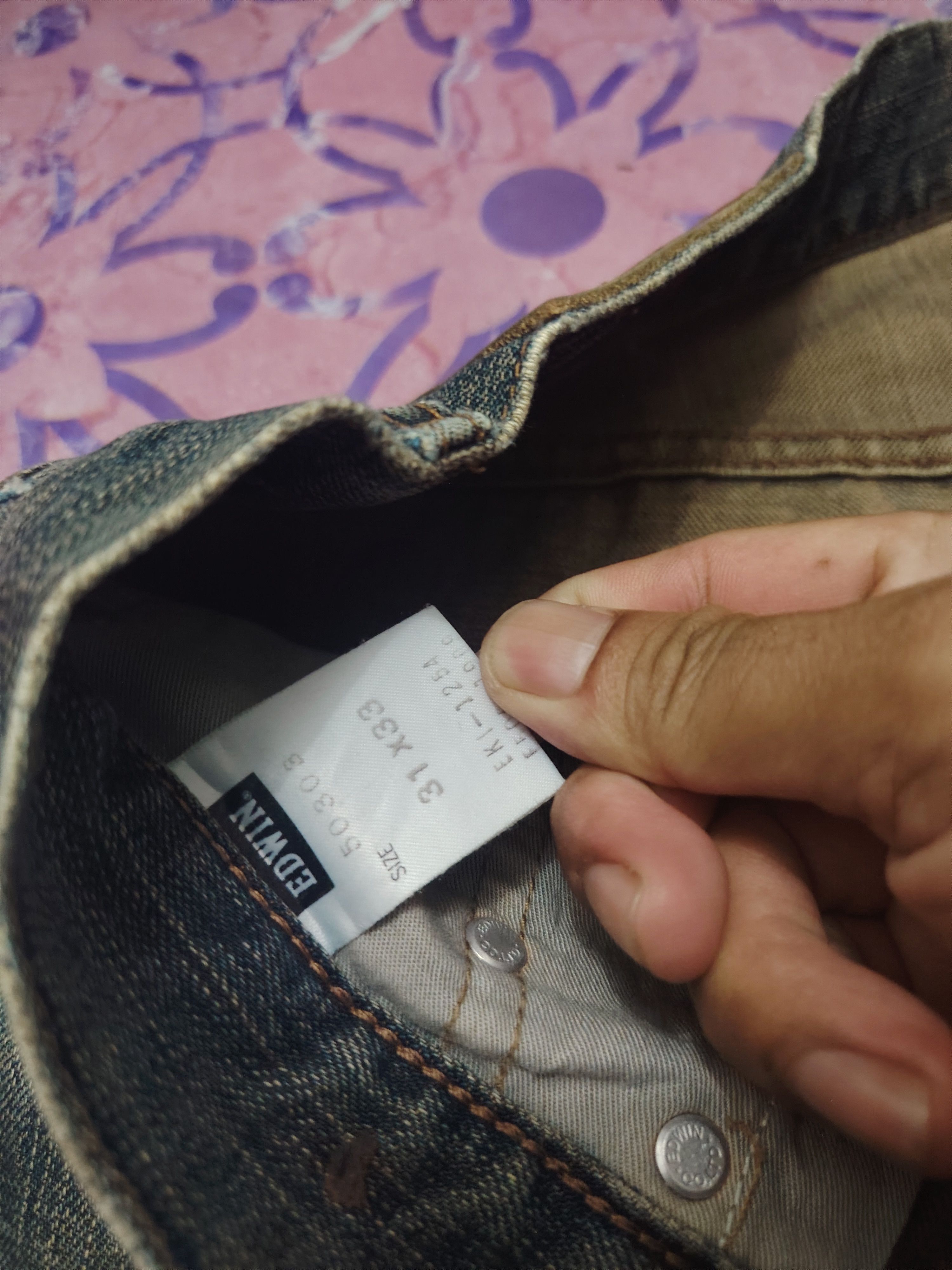 Edwin Japanese Edwin Studed Jeans Distressed Jeans Size US 31 - 7 Thumbnail