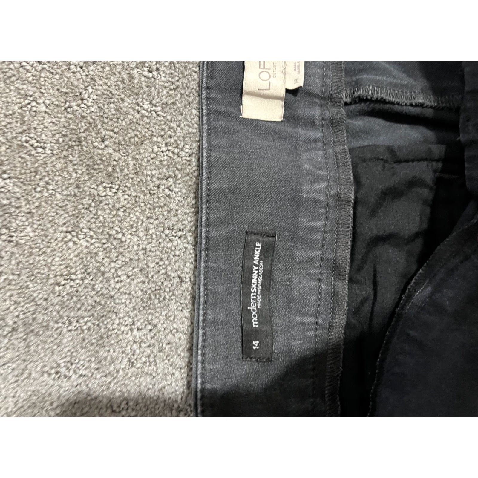 Ann Taylor Ann Taylor LOFT Modern Chino Pants 14 Gray Skinny Crop Business Casual Womens Size 36" / US 14 / IT 50 - 5 Thumbnail