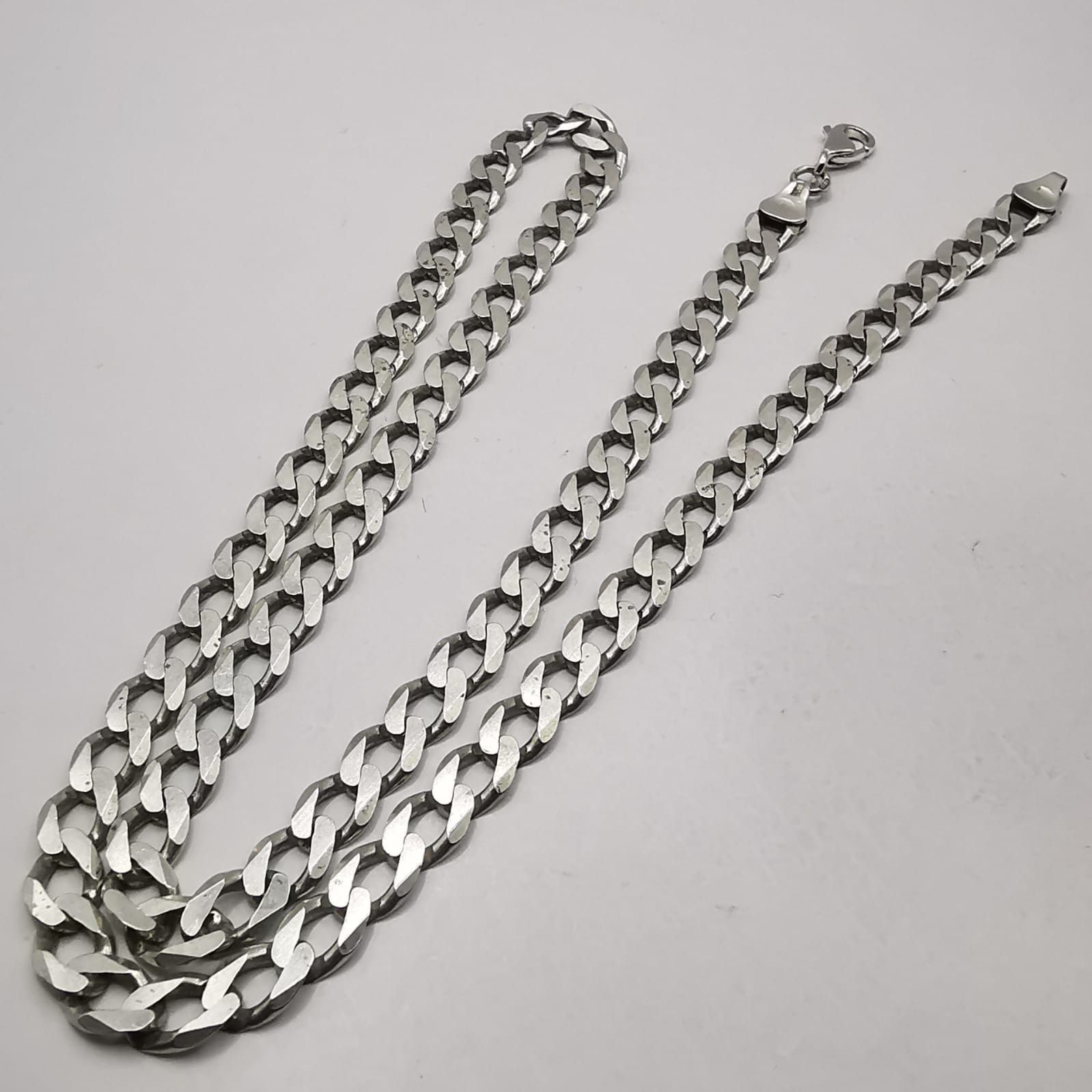 Sterling Silver Vintage Jewelry Chain, 925 Sterling Silver, Signed 24.77g Size ONE SIZE - 2 Thumbnail