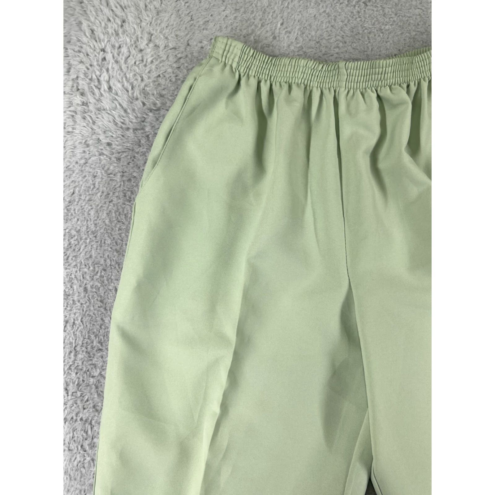 Vintage VINTAGE Wentworth Pants Womens 8P Green 100% Polyester Pull On Elastic Waist Straight Pant Girls Mens Size 30" / US 8 / IT 44 - 6 Thumbnail