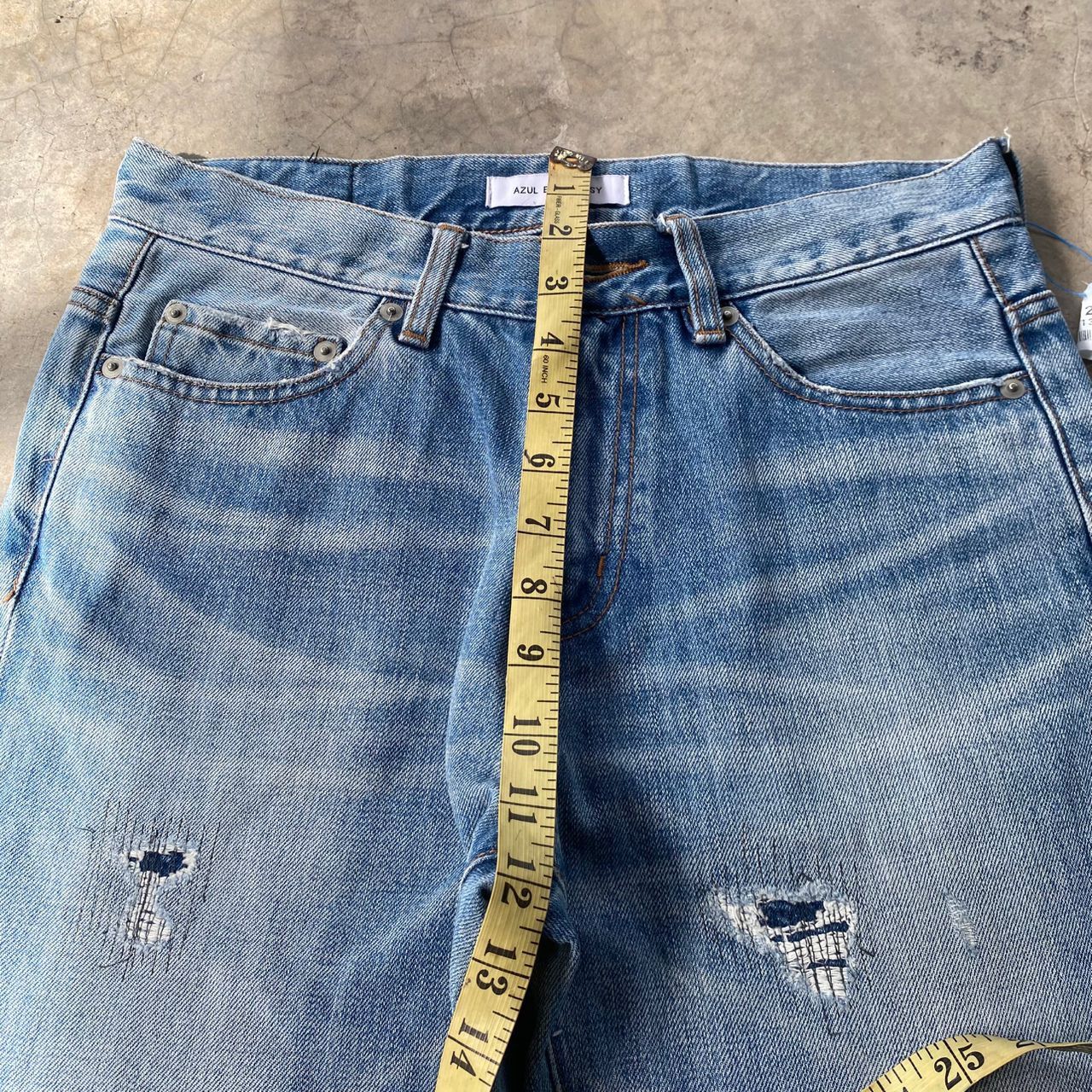 MOUSSY Vintage Azul by Moussy Distressed Slim Denim Size US 29 - 8 Thumbnail