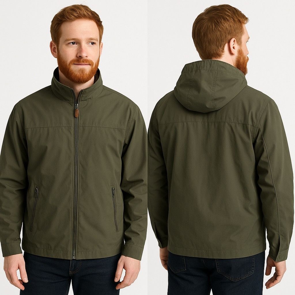 London Fog London Fog Men's Lightweight Rain Jacket Olive Green Size S Size US S / EU 44-46 / 1 - 9 Thumbnail