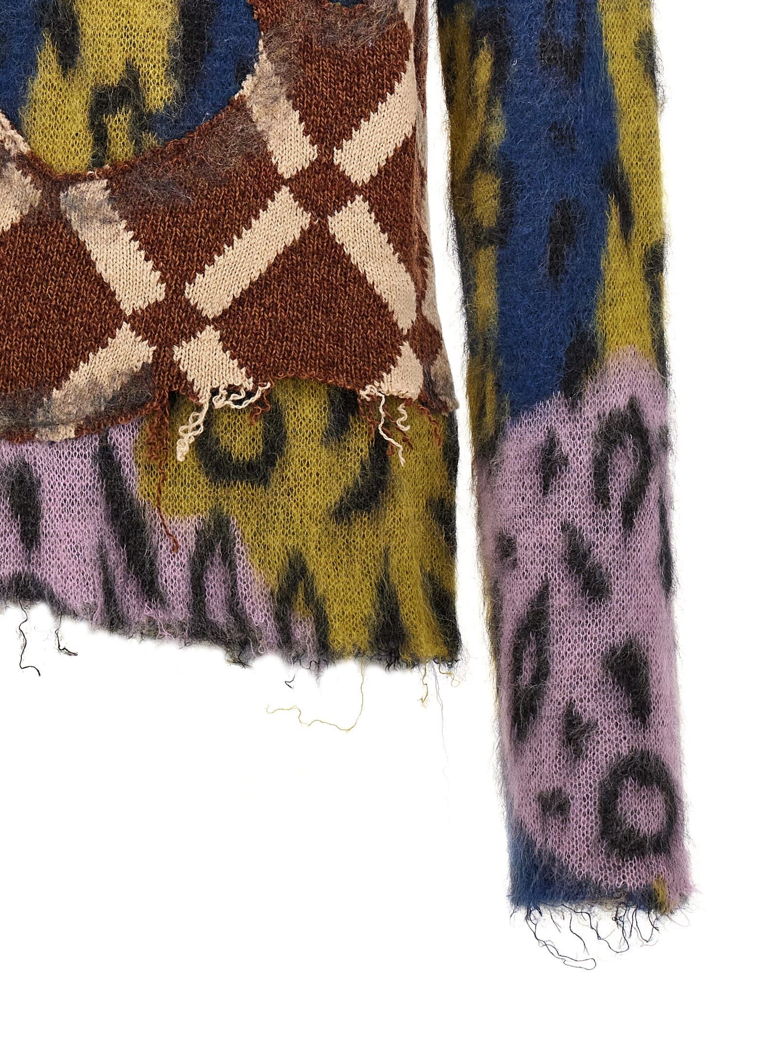 Marni o1s22i1n0924 Mohair Crewneck Sweater in Multicolor Size US M / EU 48-50 / 2 - 4 Thumbnail