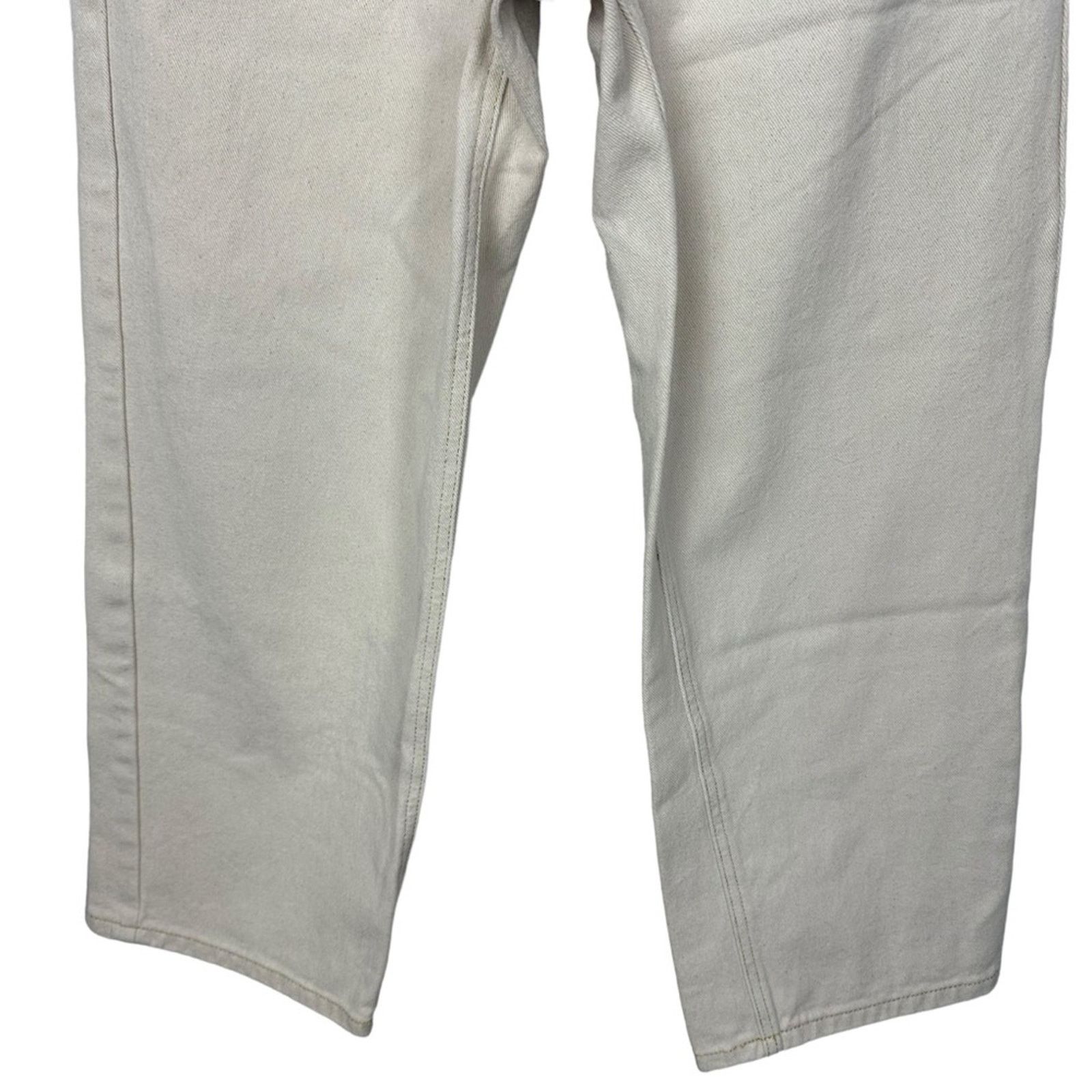 BLANKNYC Blank NYC Ivory Denim High Rise Crop Straight Jeans Sz 28 Size 28" / US 6 / IT 42 - 8 Thumbnail