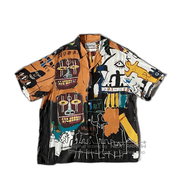WackoMaria Basquiat Graffiti Short Sleeve Shirt
