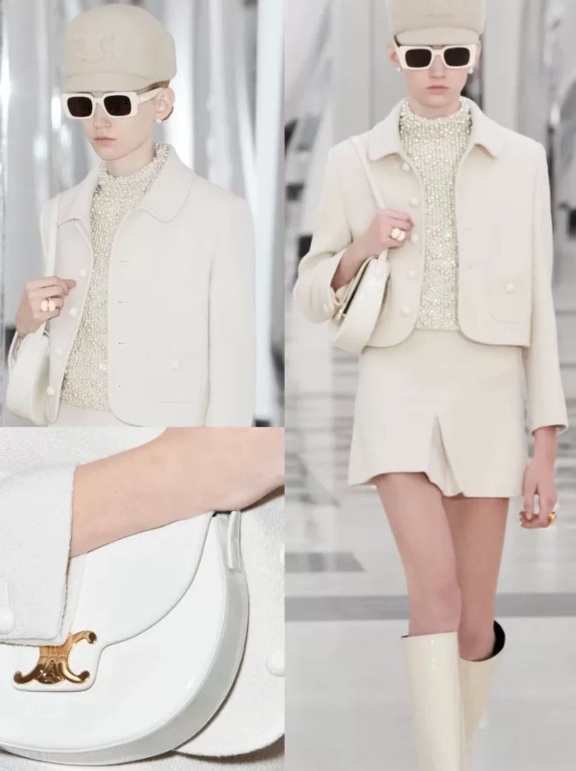 Celine Celine 24FW runway style white double pocket jacket Size US S / EU 44-46 / 1 - 7 Thumbnail